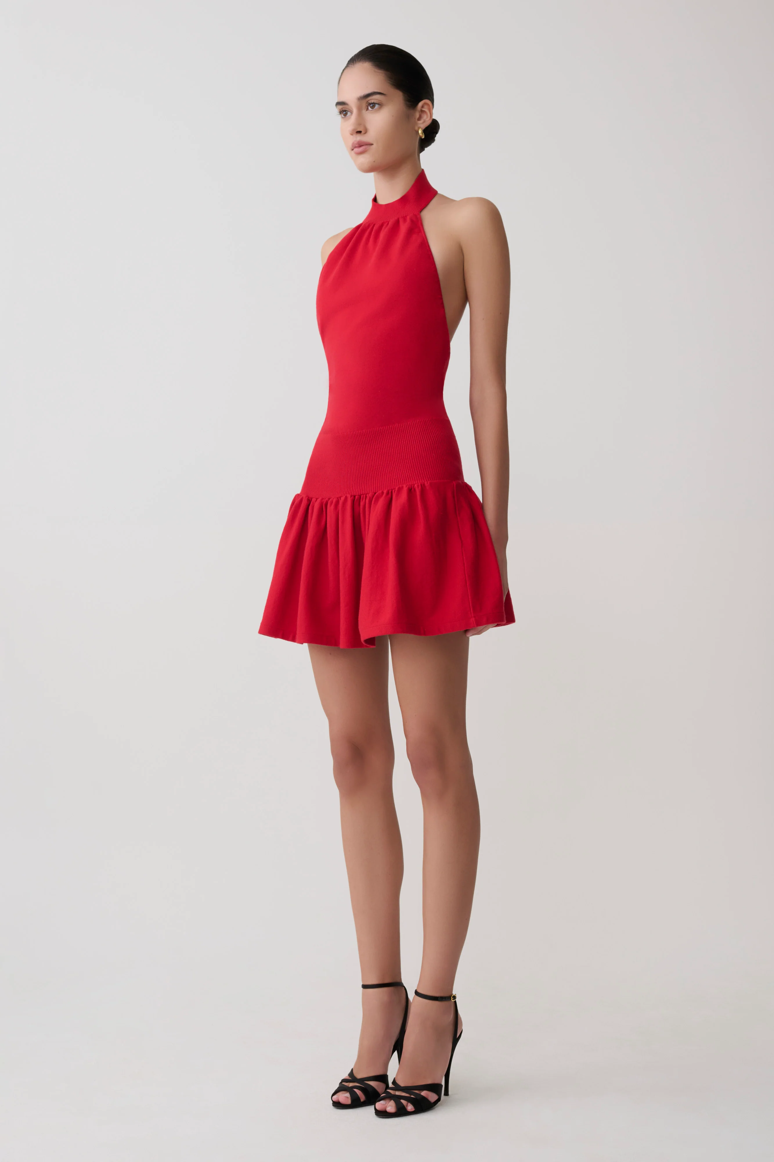 Rory Halter Mini Knit Dress - Red - Image 3