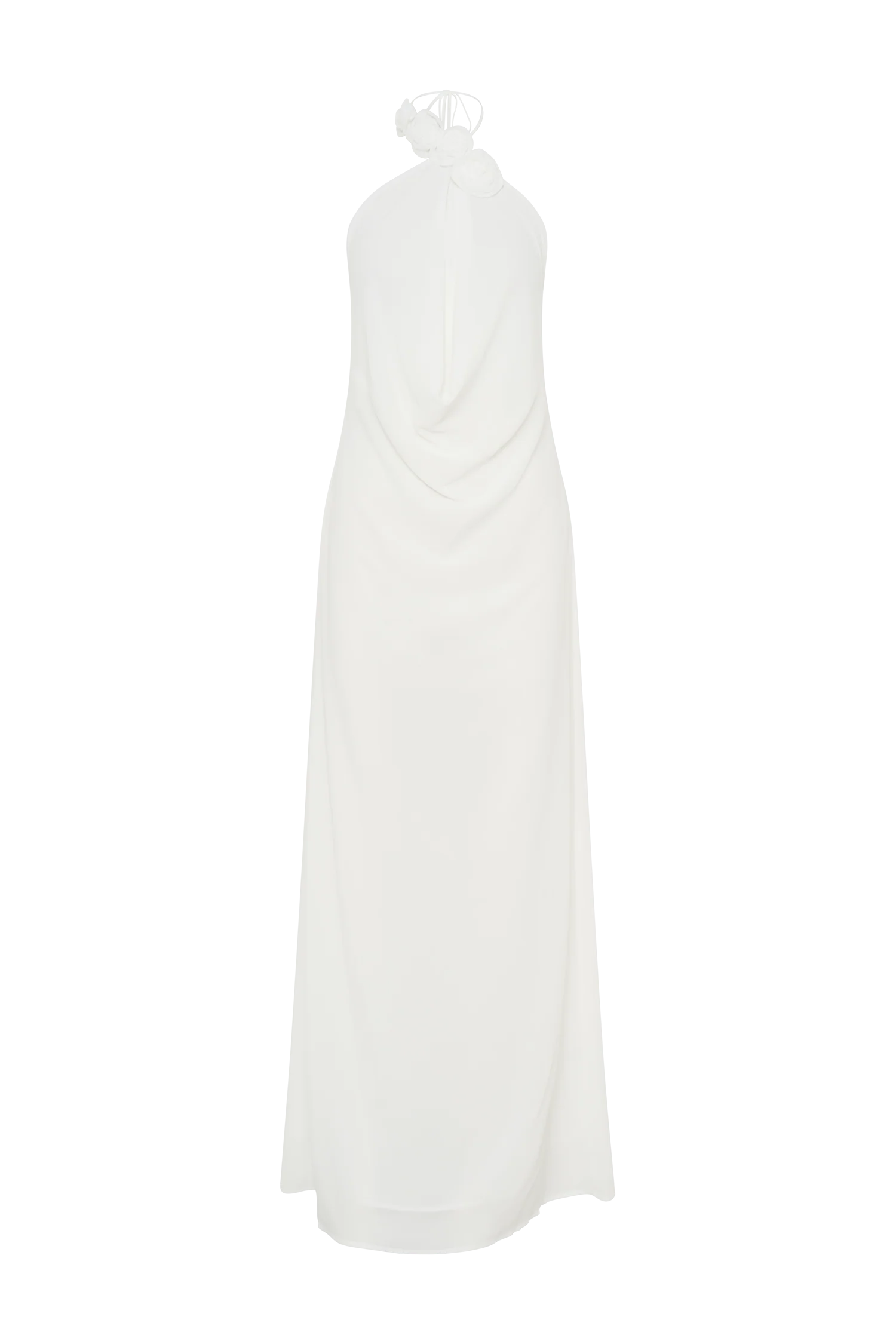 Rosalia Cowl Neck Maxi Dress - White - Image 7