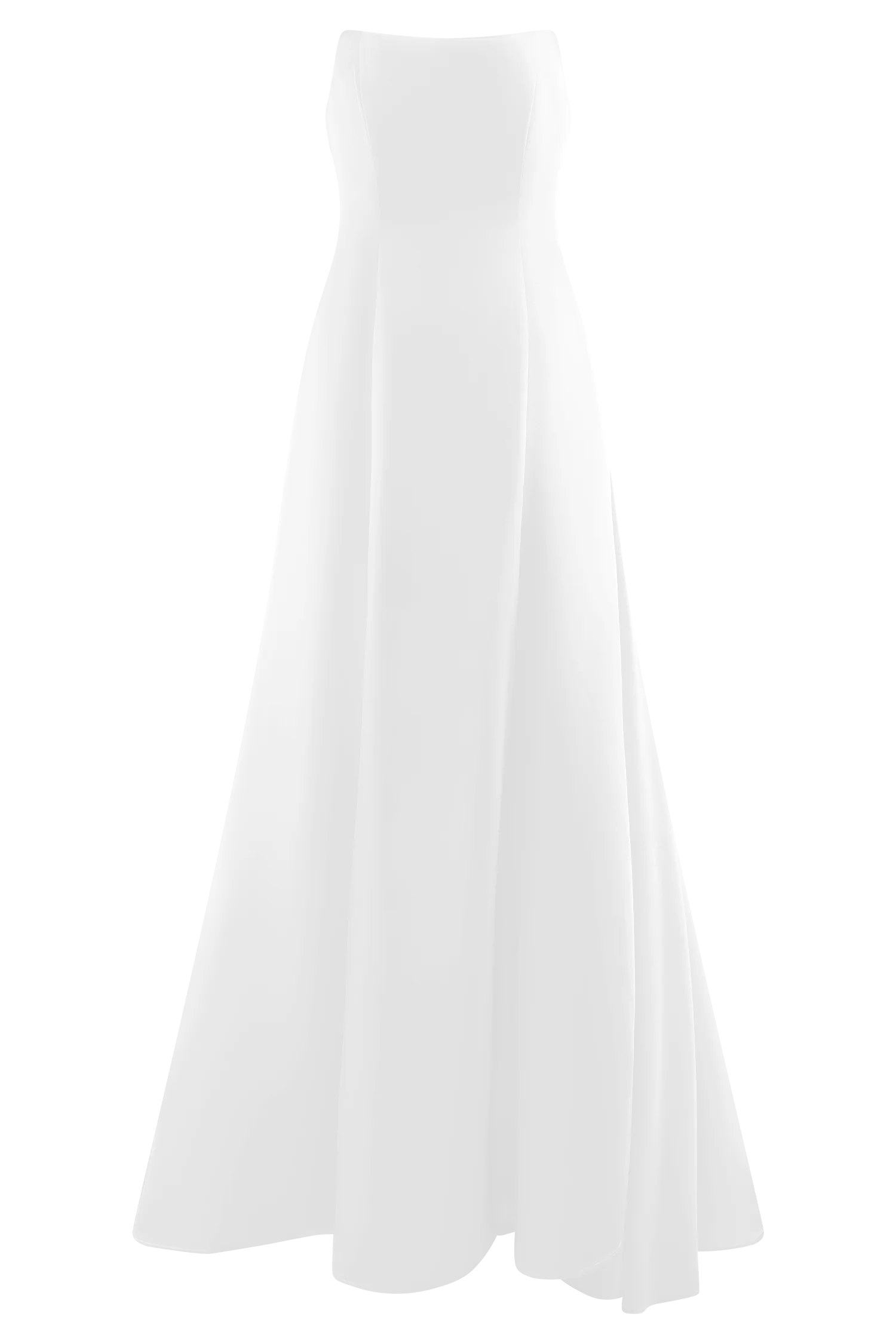 Rosella Satin Strapless Maxi Dress - White - Image 8