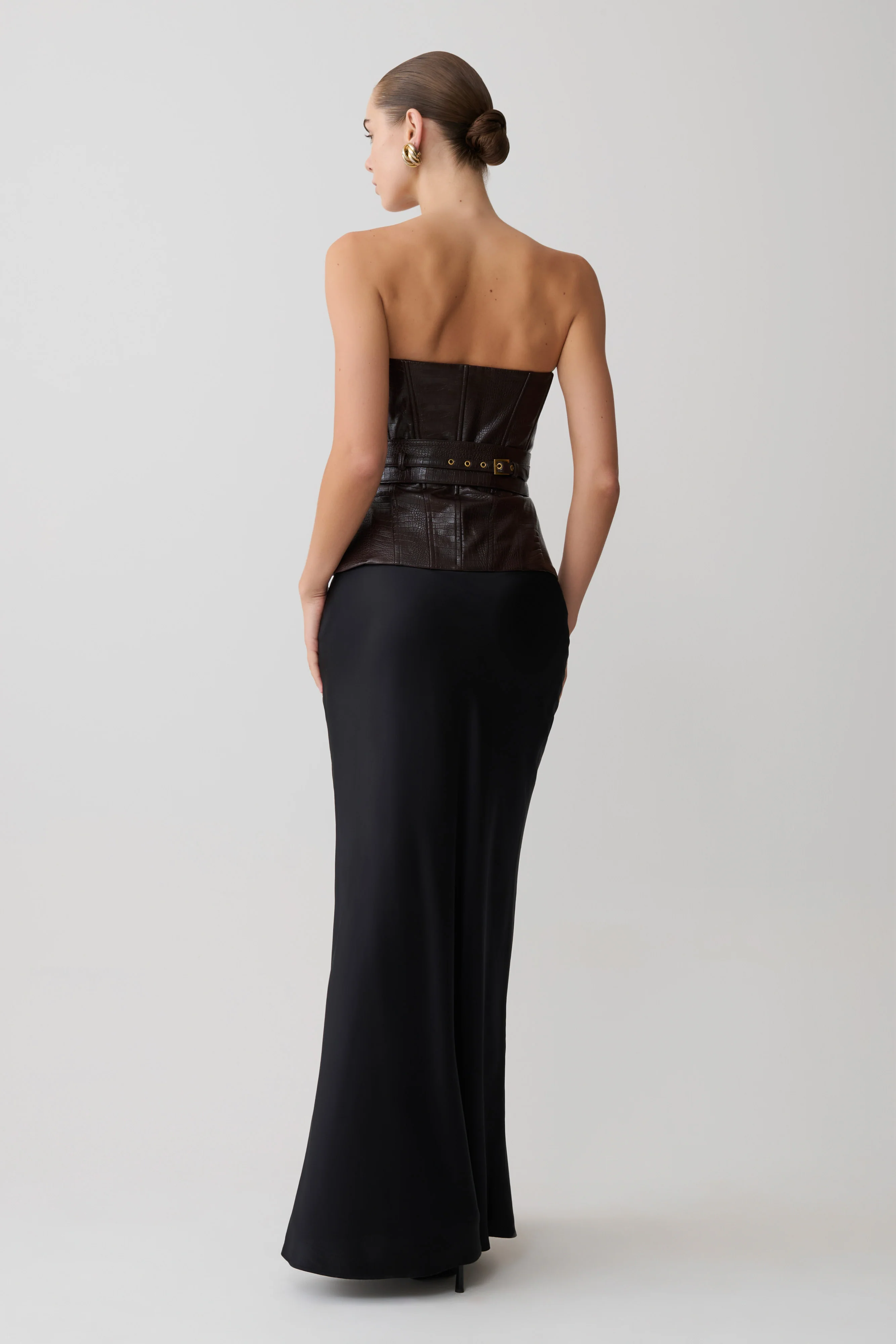 Sabrina Silk Blend Maxi Skirt - Black - Image 2