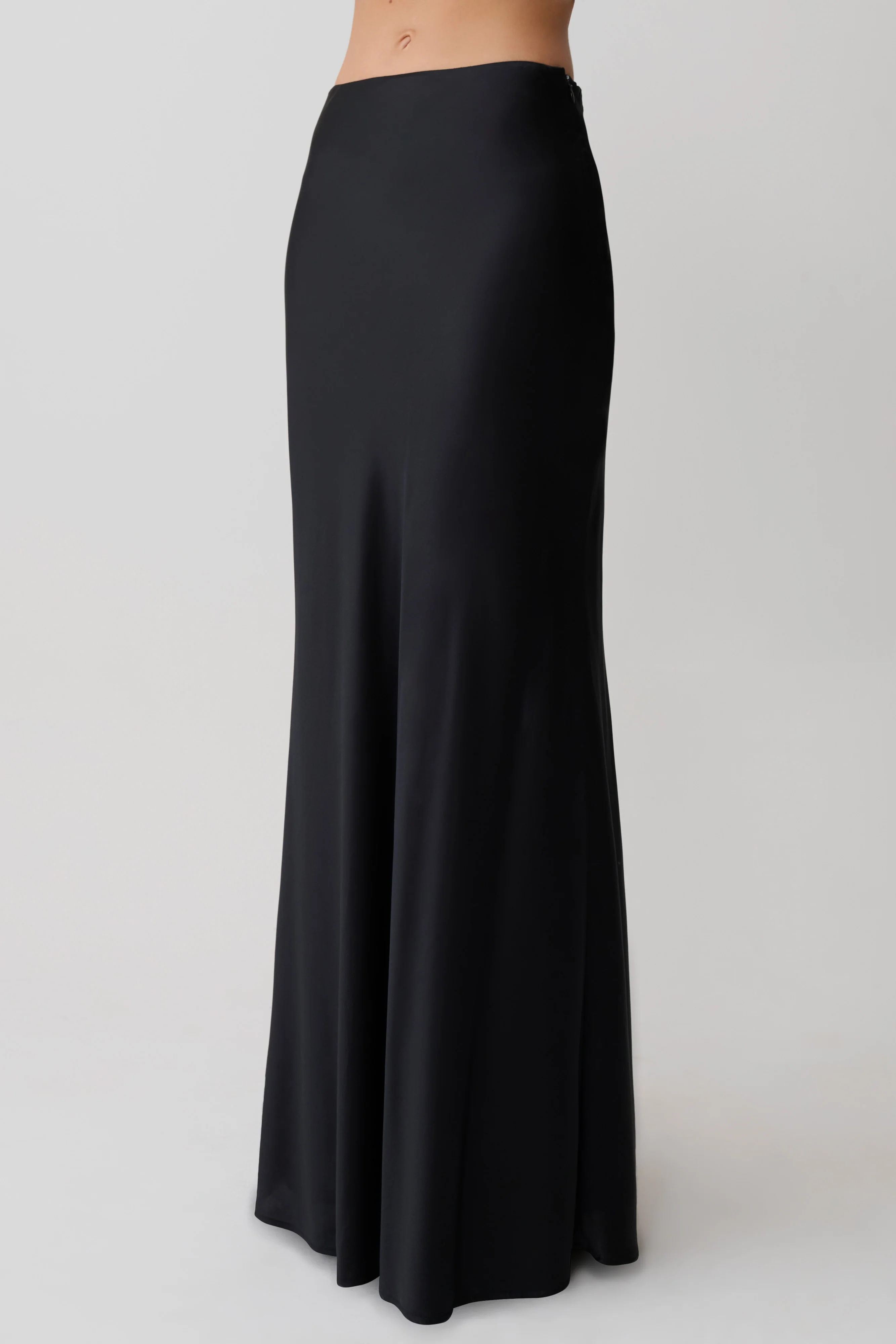 Sabrina Silk Blend Maxi Skirt - Black - Image 5