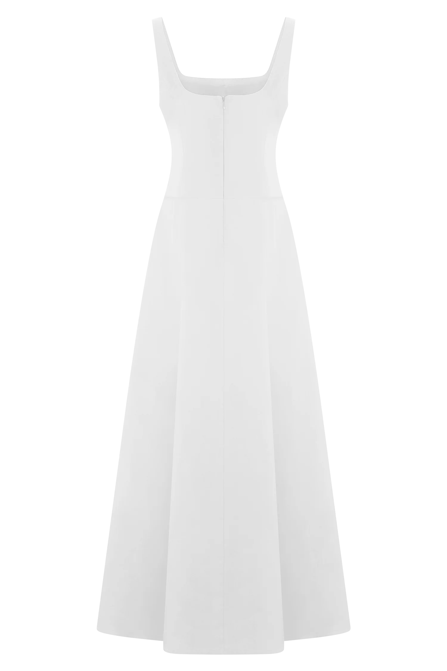 Salma Drop Waist Cotton Maxi Dress - White - Image 7