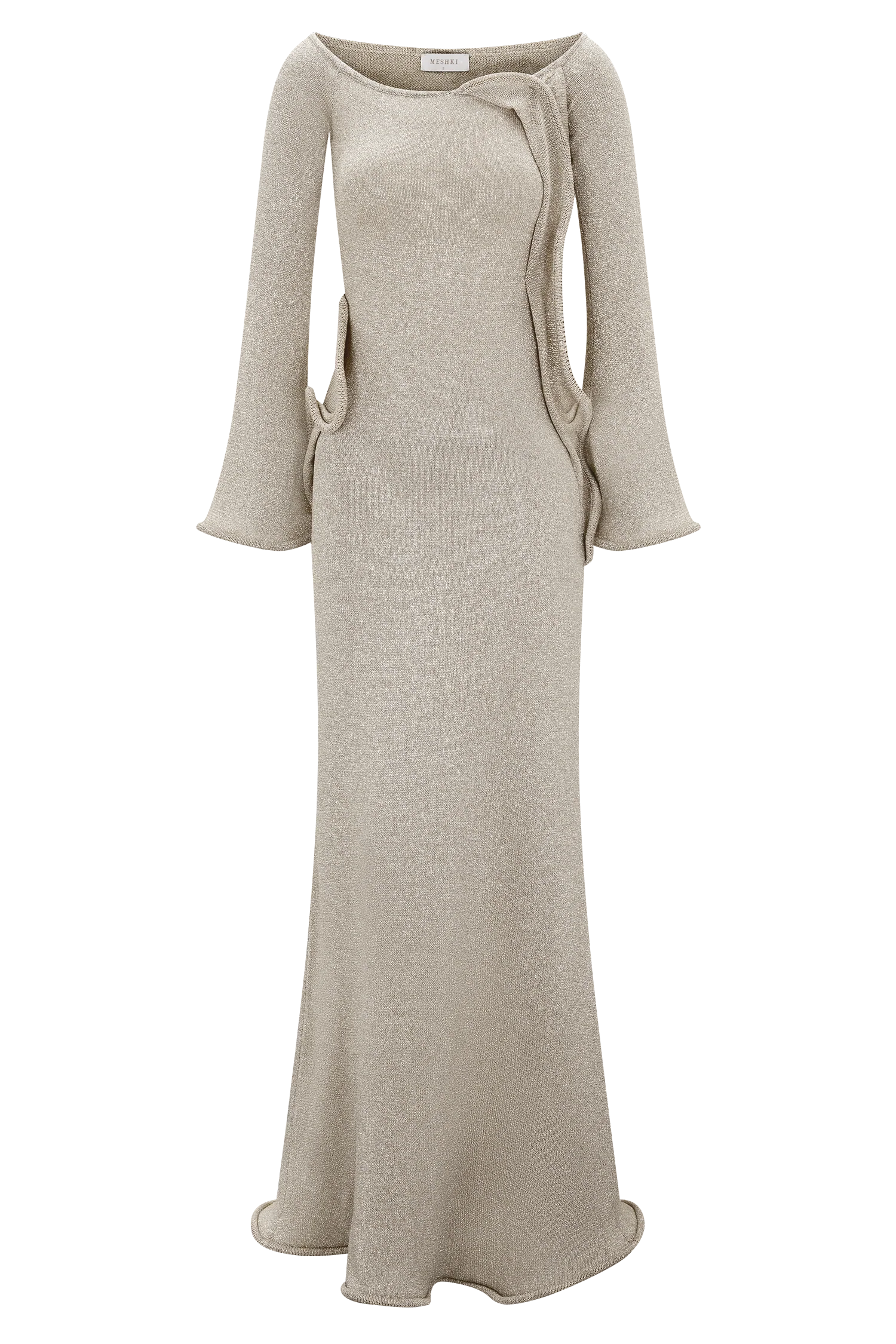Sandrine Lurex Knit Maxi Dress - Gold - Image 11
