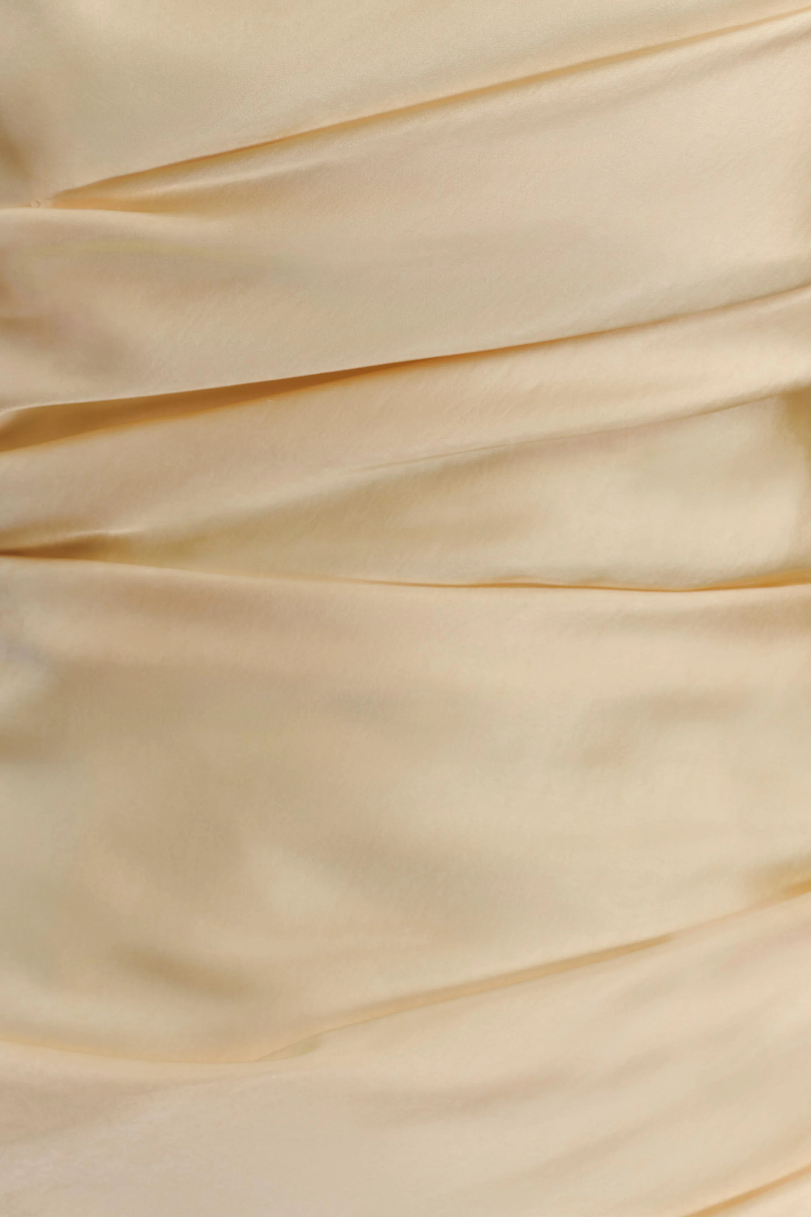 Sarah Strapless Maxi Dress With Waist Tie - Lemon - Image 9