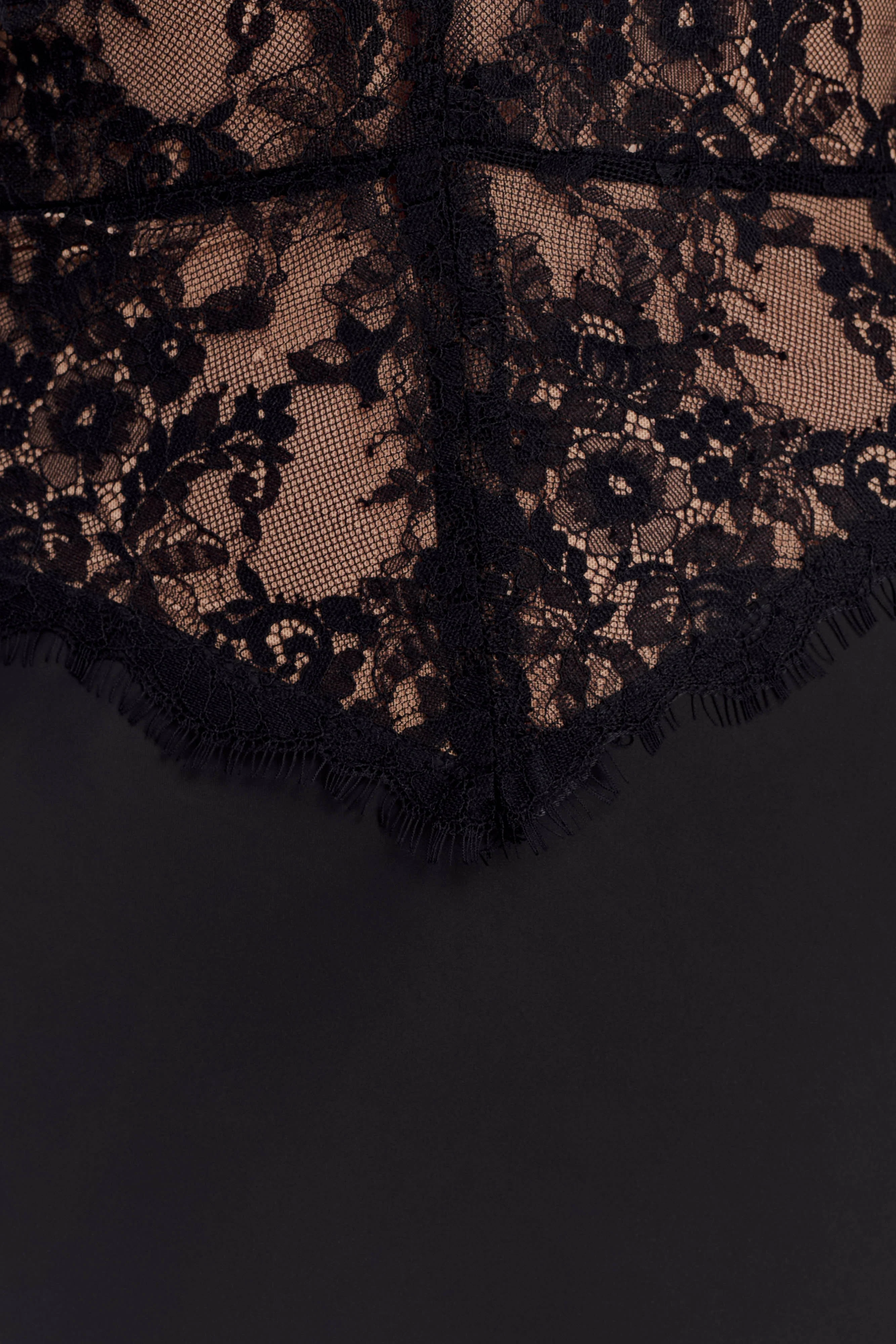 Sascha Lace And Satin Halter Maxi Dress - Black - Image 6