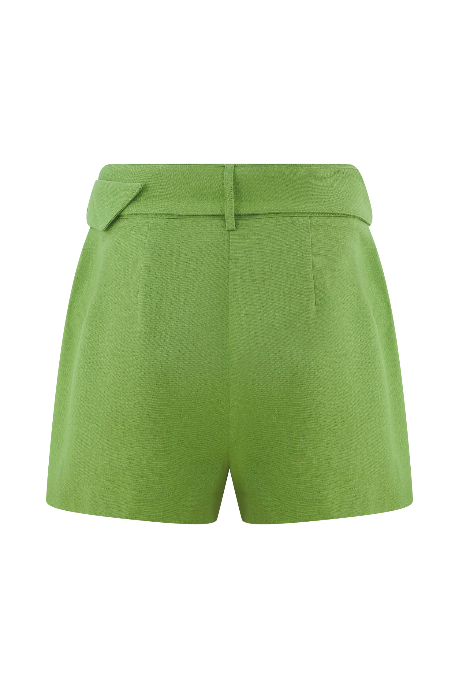 Scout Linen Belted Shorts - Green - Image 8