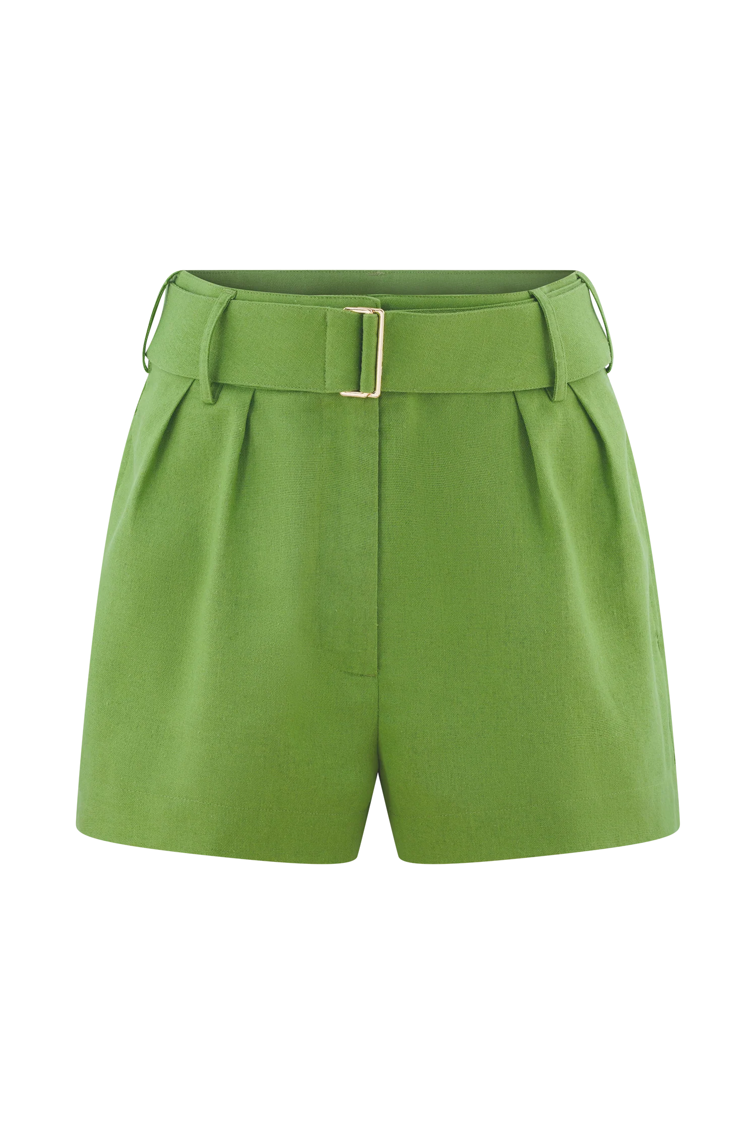 Scout Linen Belted Shorts - Green - Image 9