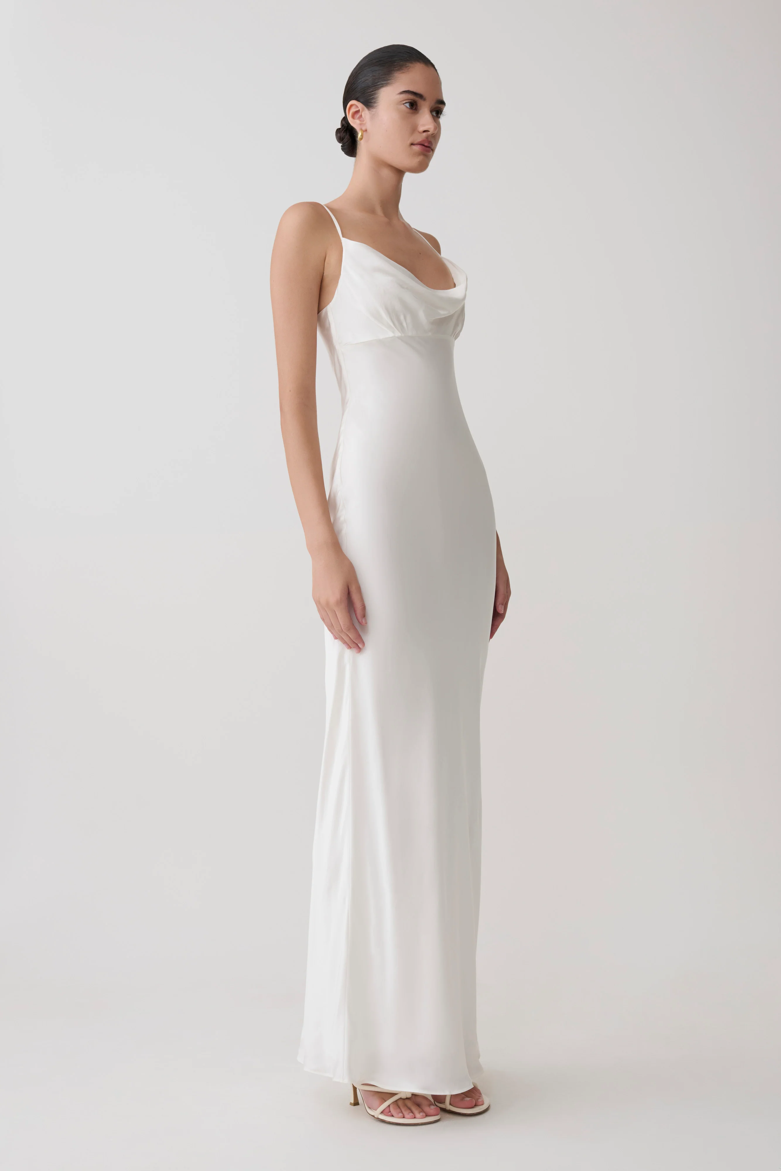 Seraphine Corset Satin Maxi Dress - Ivory - Image 2