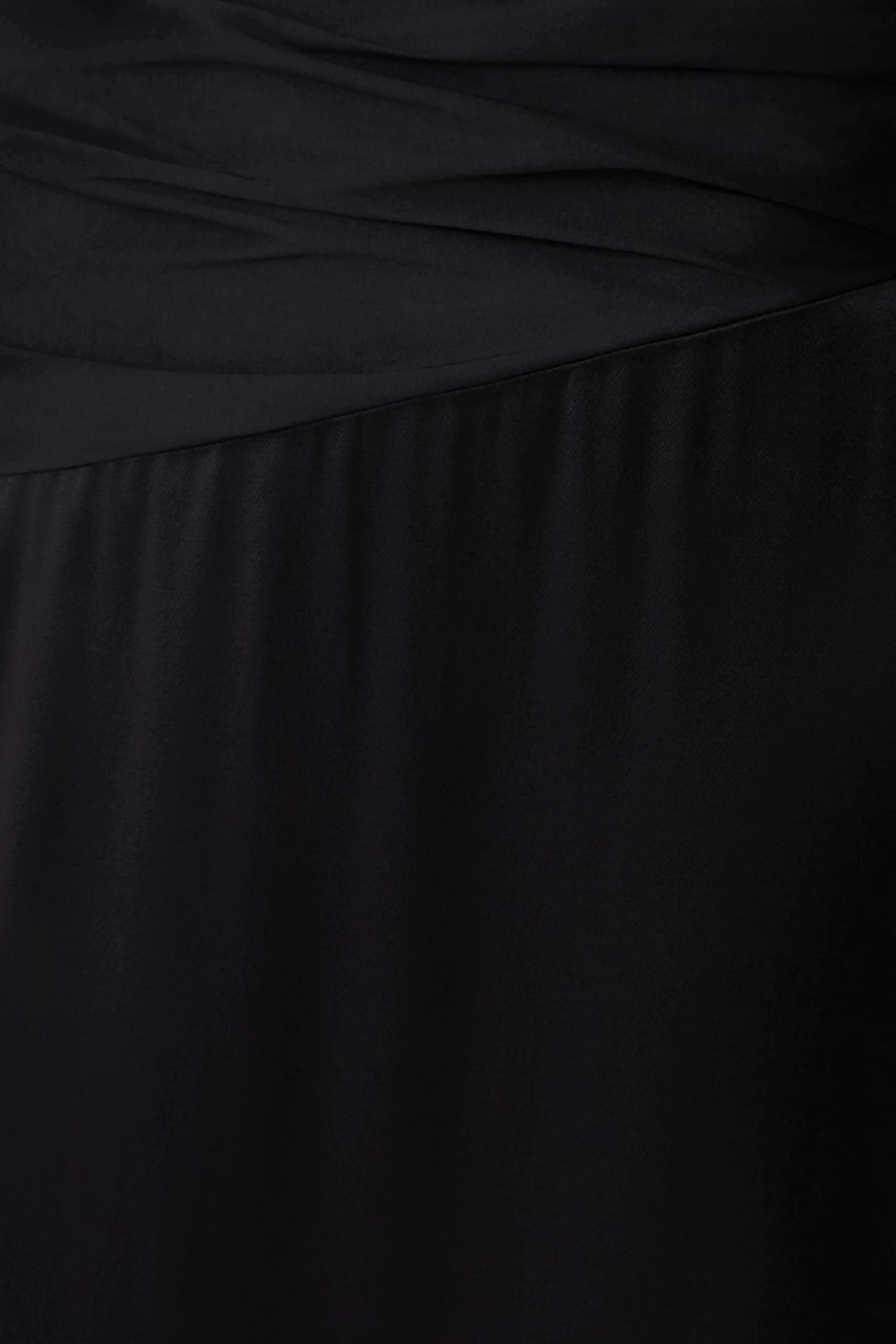 Serena Strapless Taffeta Maxi Dress - Black - Image 6