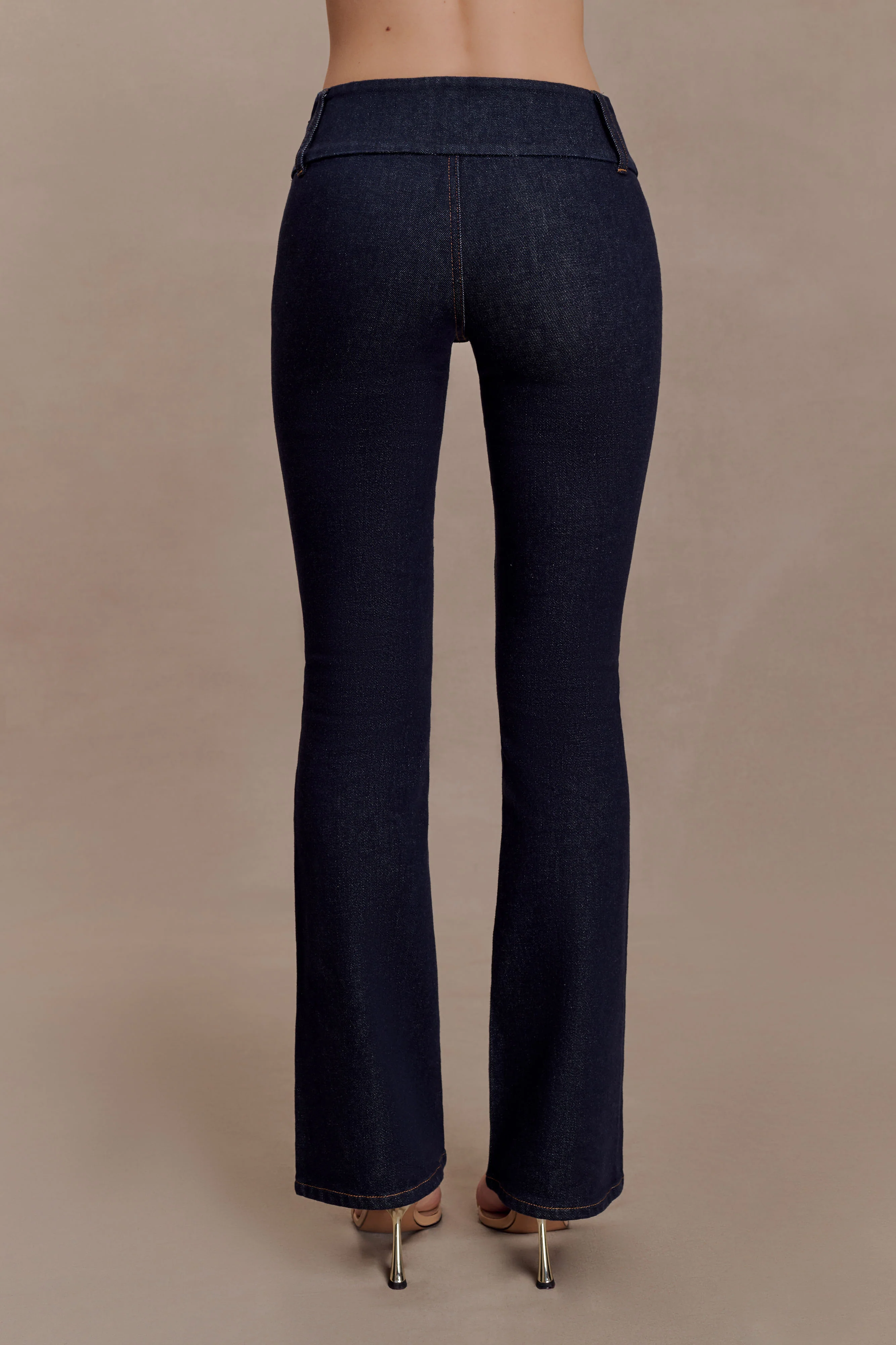 Shelly Flared Denim Jeans - Washed Indigo Blue - Image 2