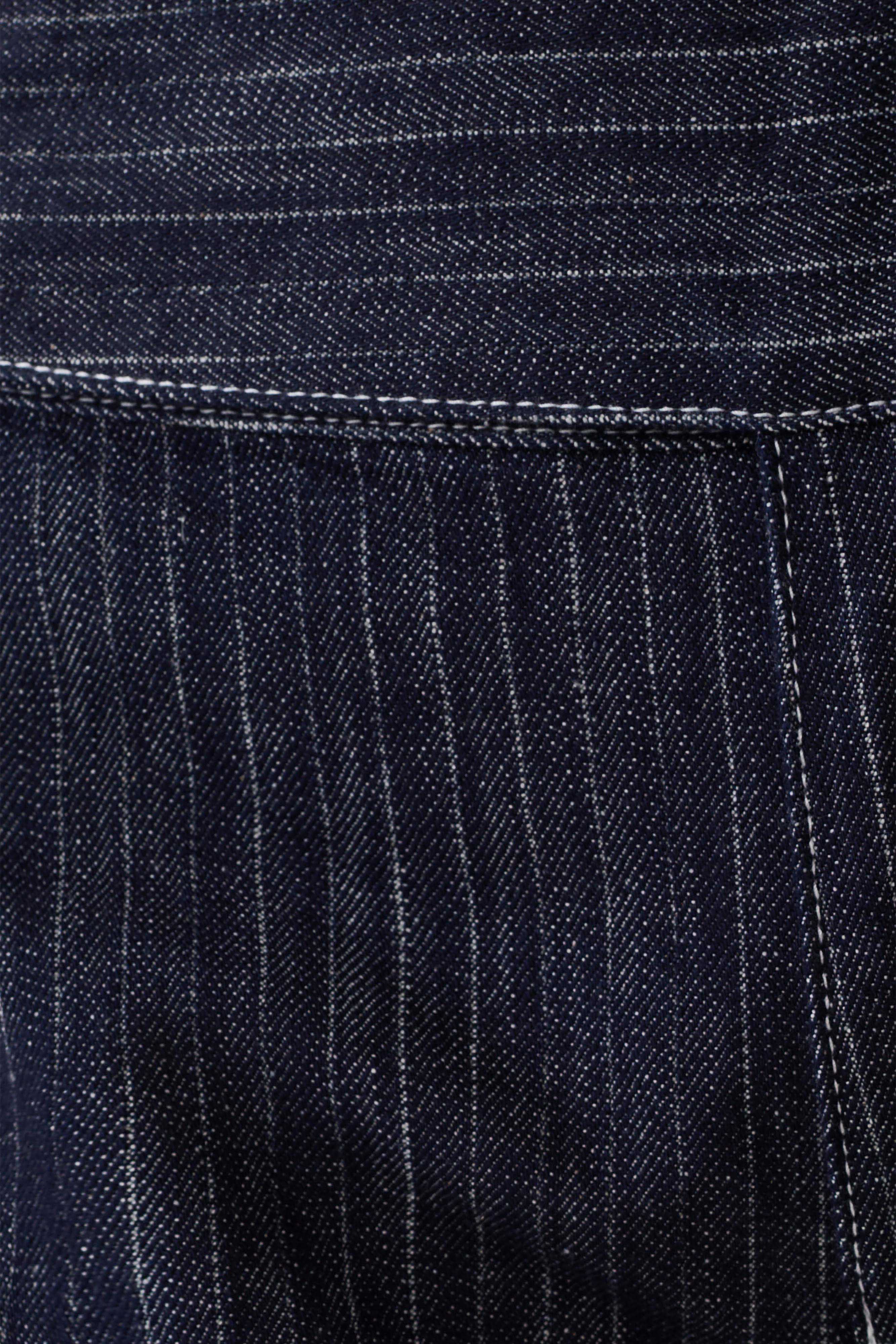 Sienna Flare Mid Rise Denim Jeans - Indigo Pinstripe - Image 7