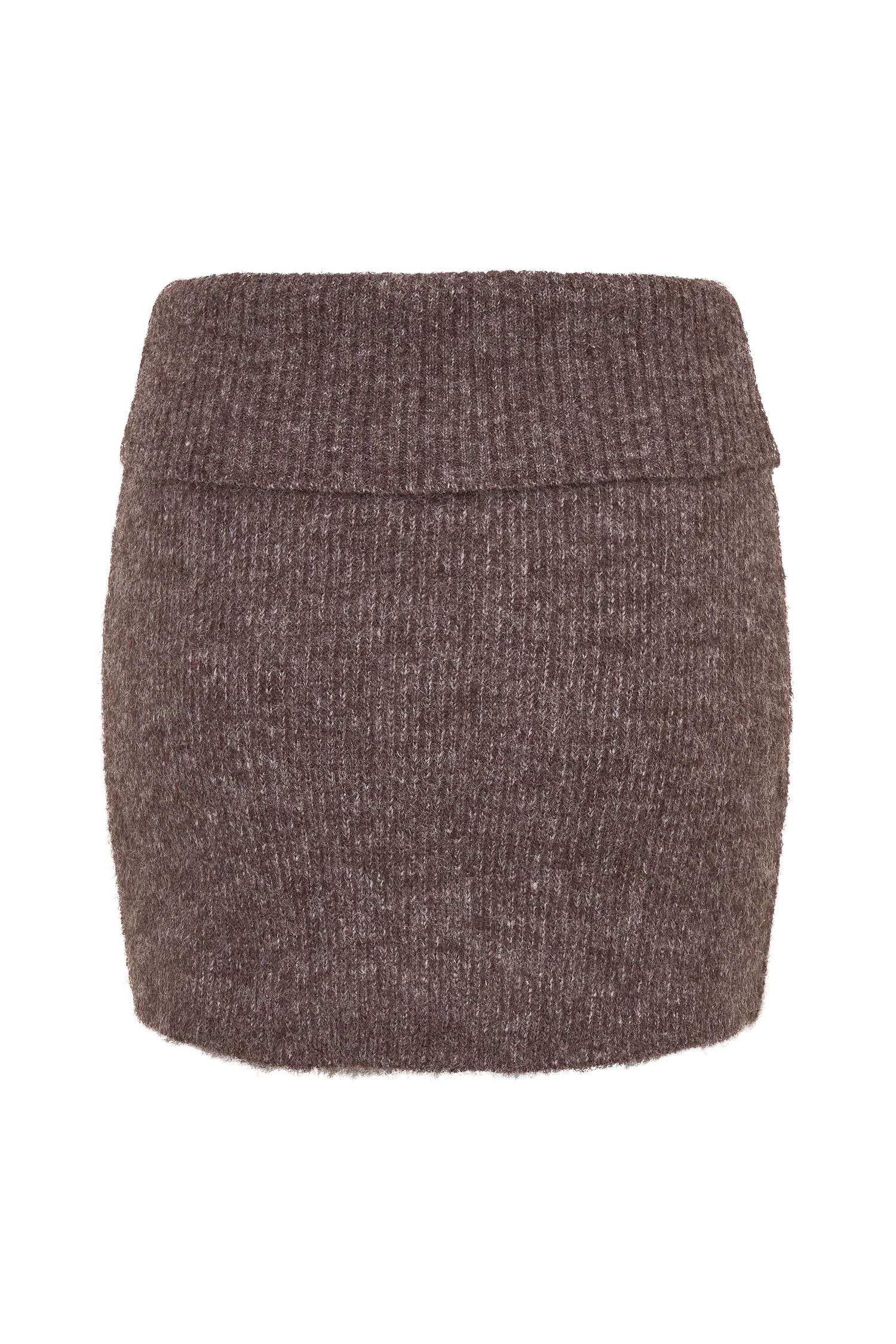 Skylaine Knit Mini Skirt - Brown Marle - Image 10