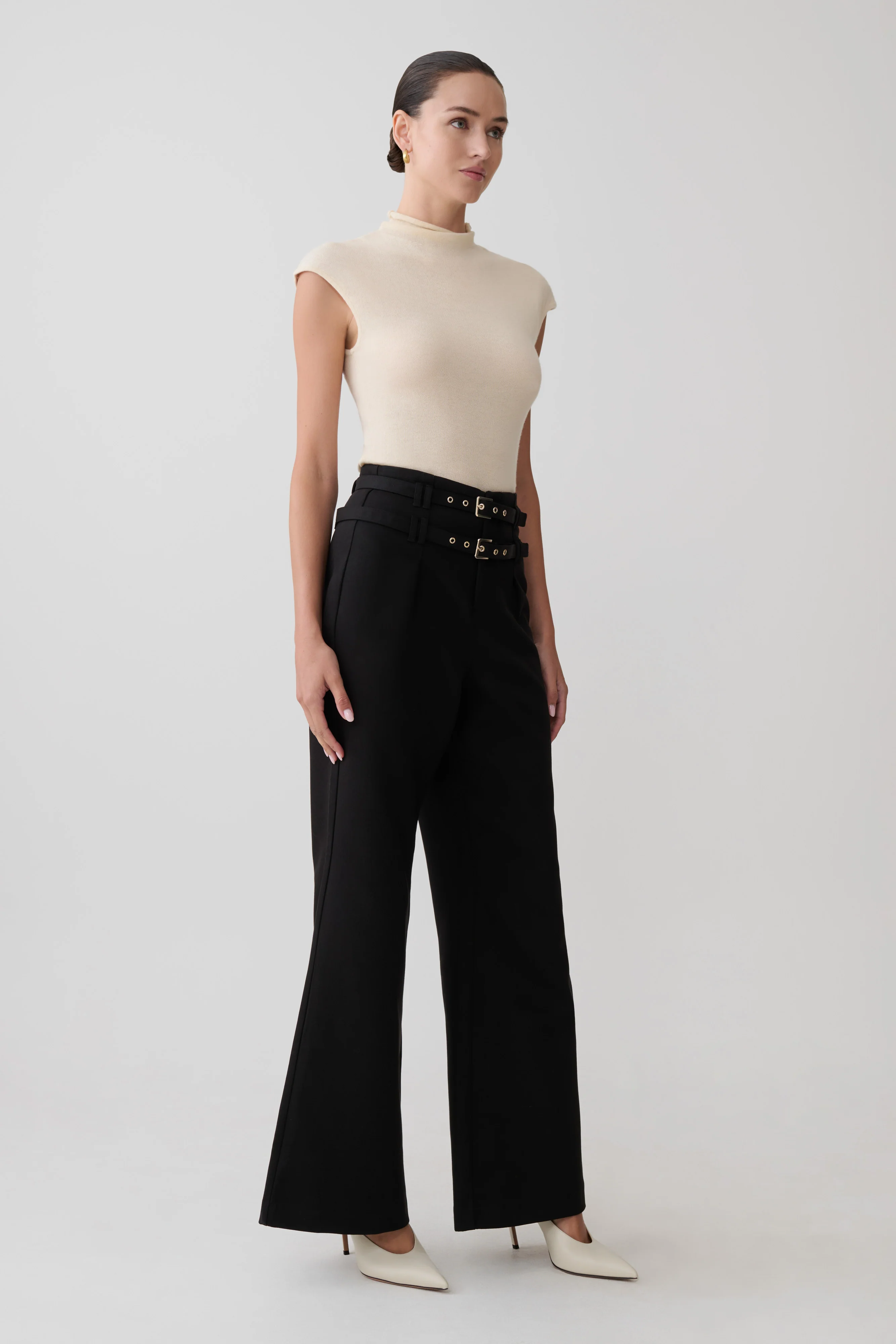 Sonny Short Sleeve Knit Top - Cream - Image 5