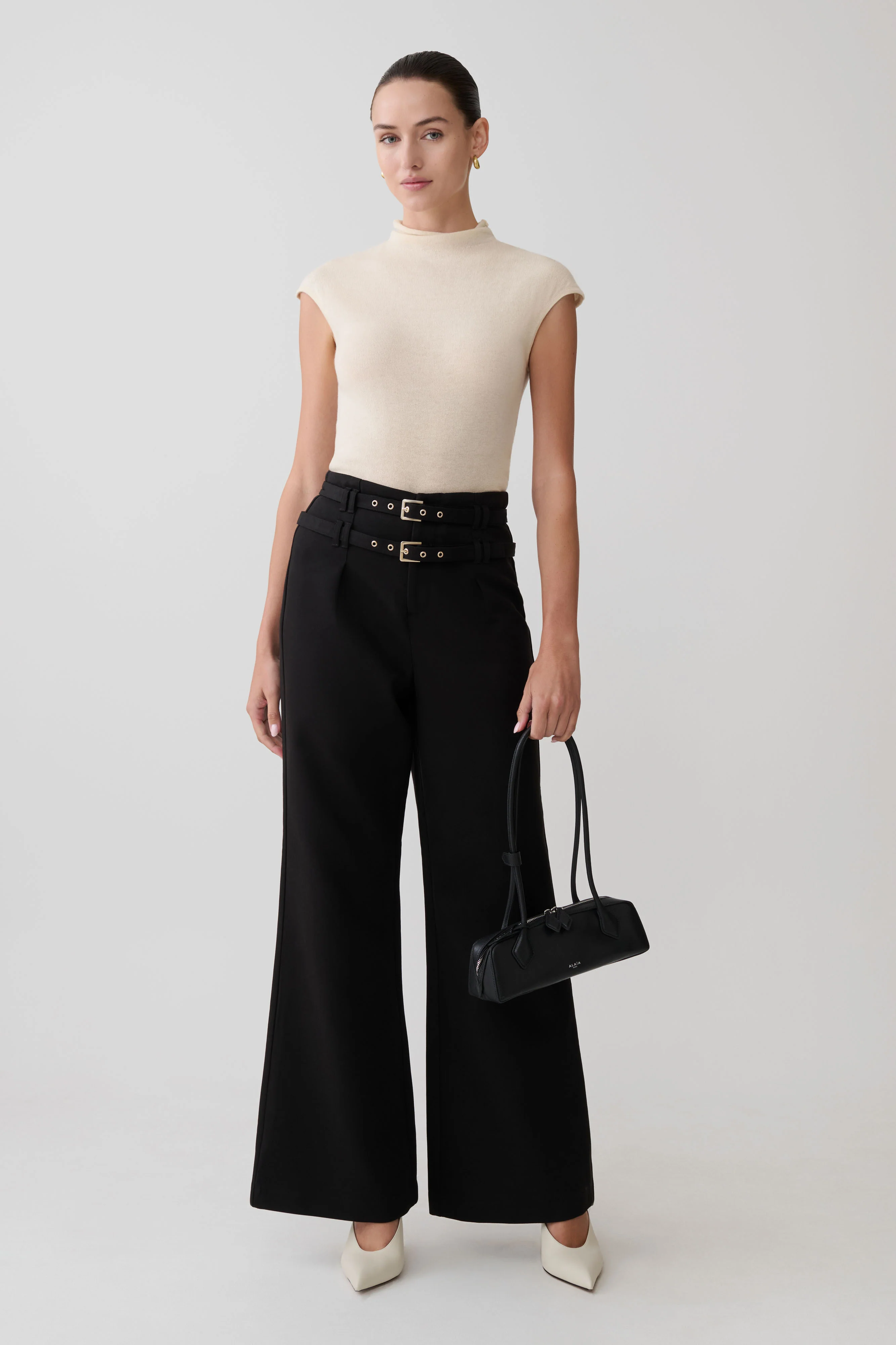 Sonny Short Sleeve Knit Top - Cream - Image 6