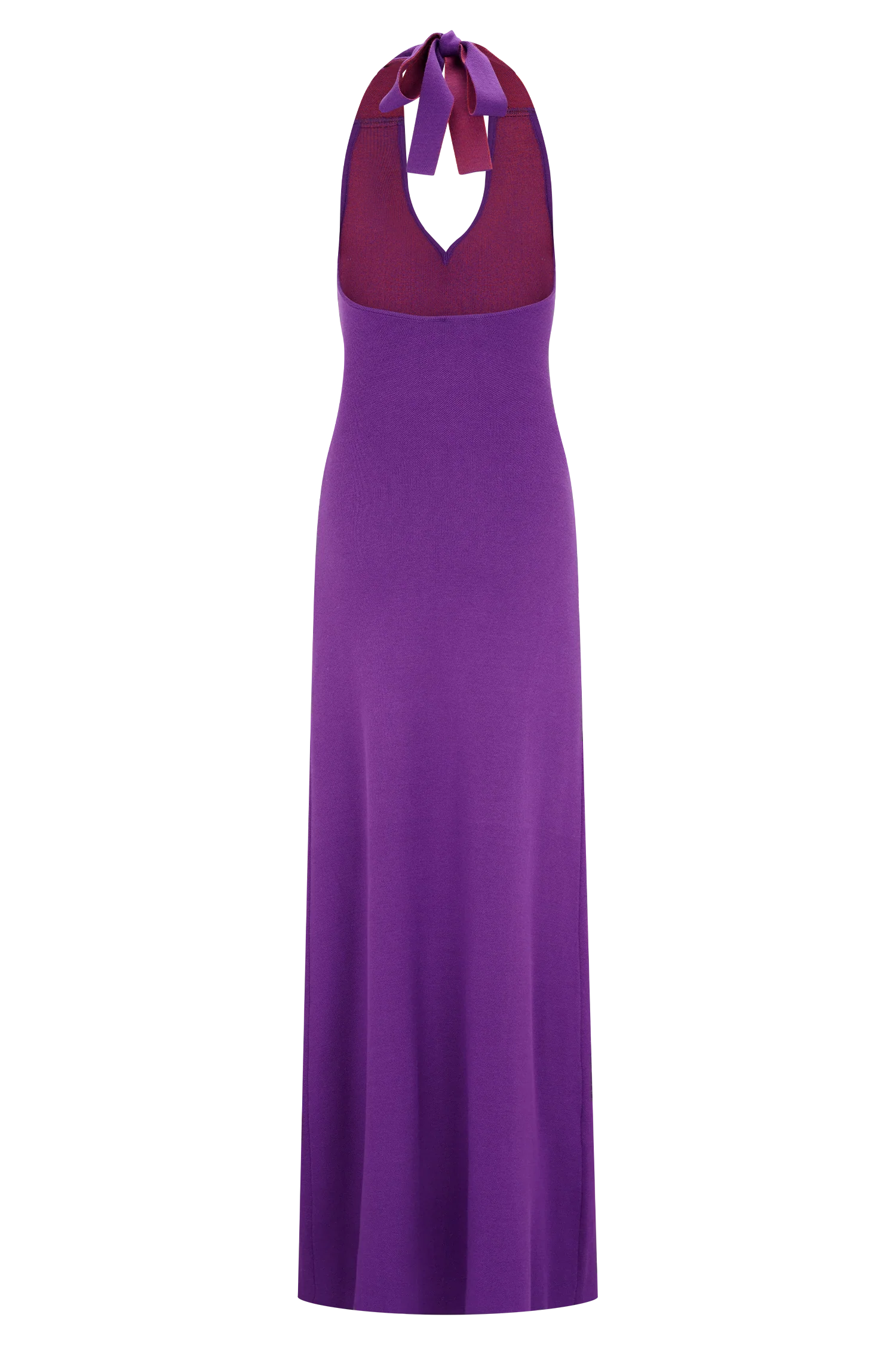 Stacy Knit Halter Maxi Dress - Purple/Red - Image 6
