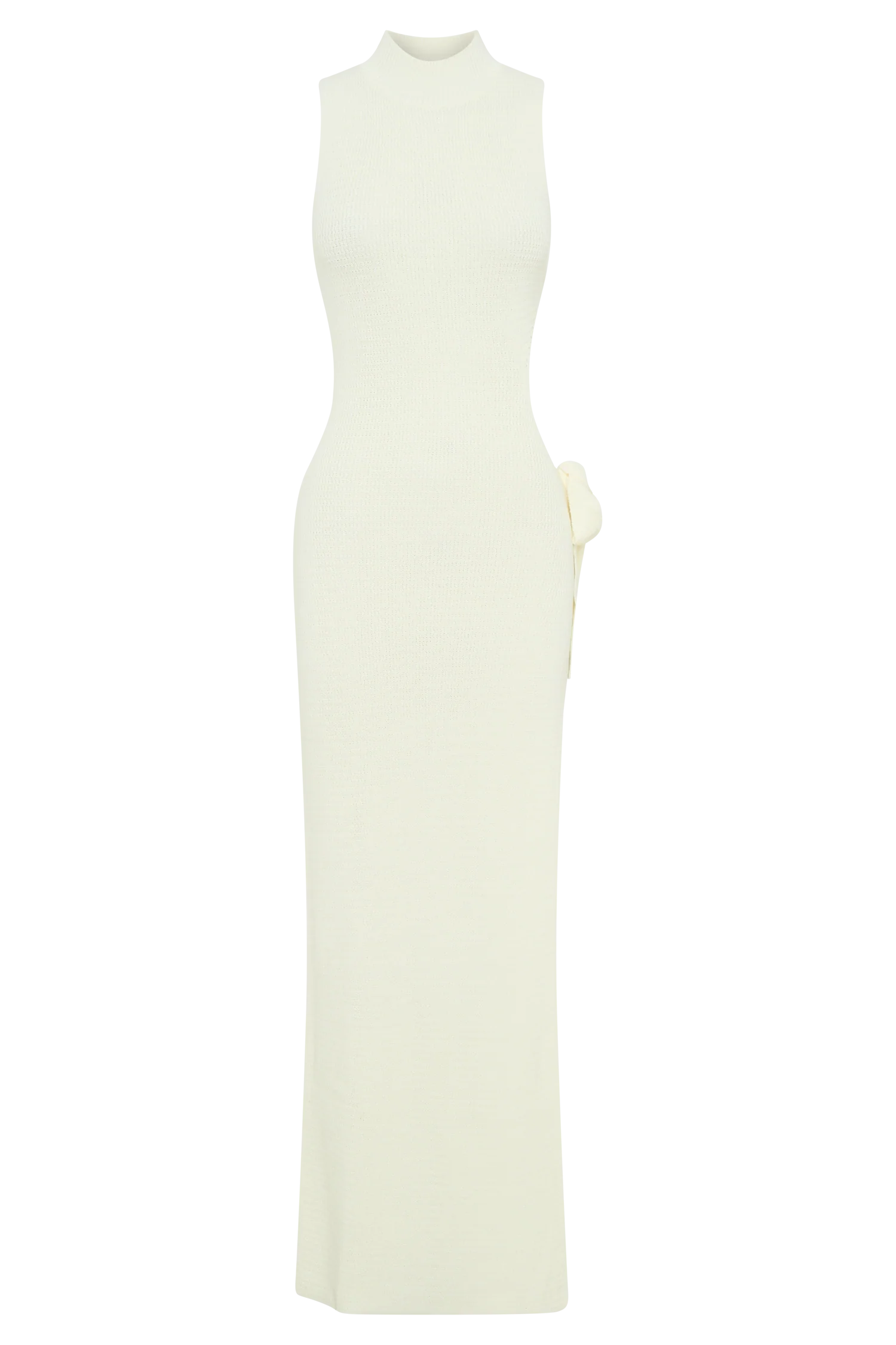 Stephanie Cut Out Knit Maxi Dress - Ivory - Image 7