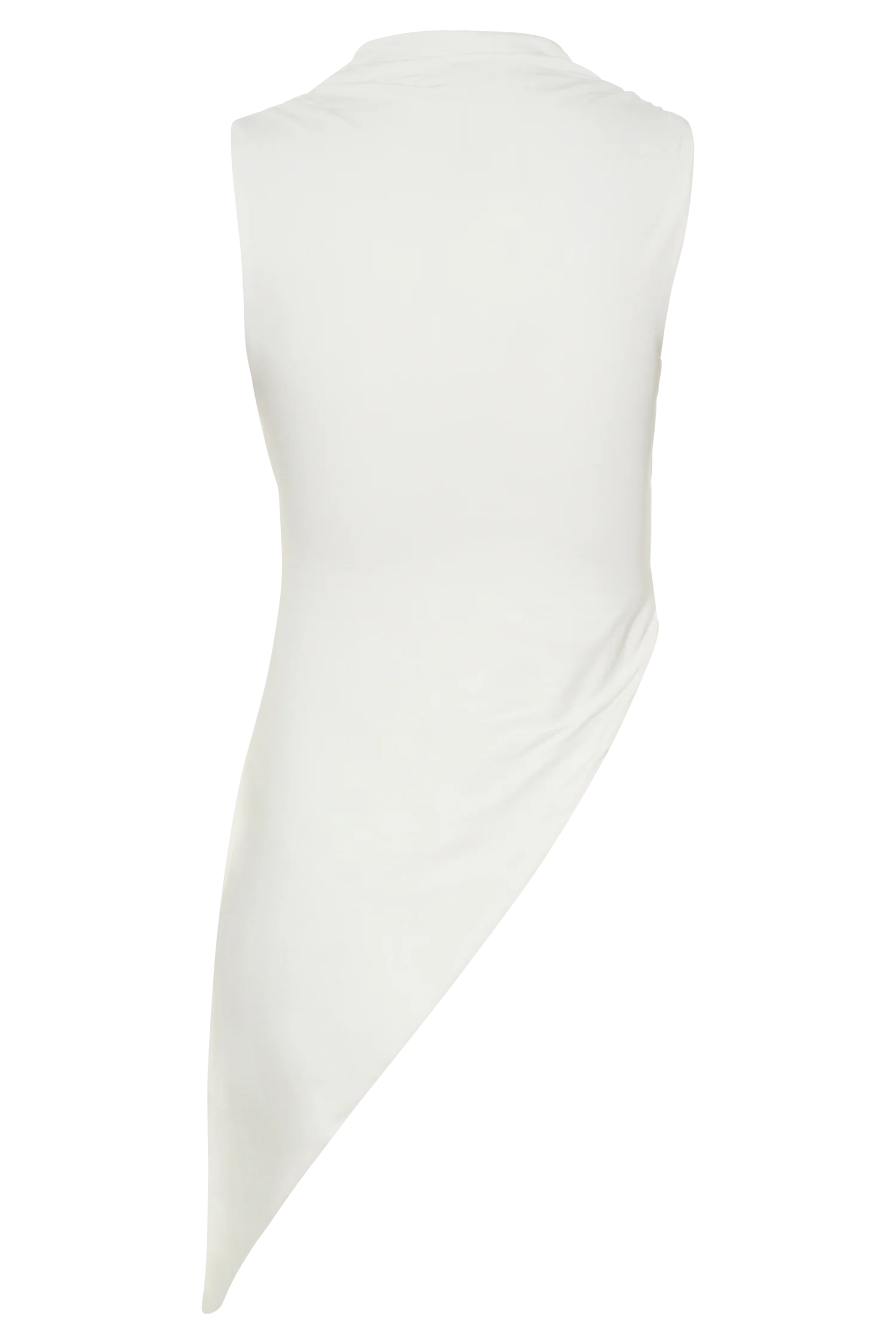 Suong High Neck Gathered Top - White - Image 8