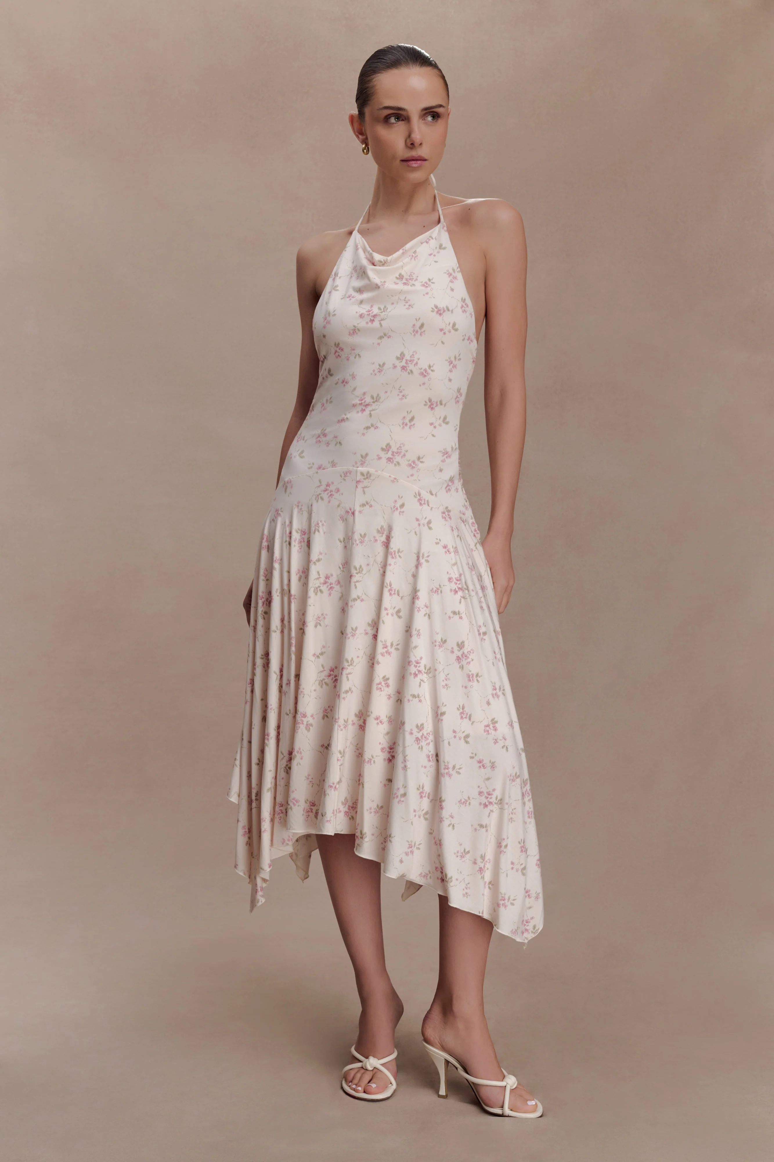 Sylvie Modal Hankie Midi Dress - Floral Ditsy Print - Image 4