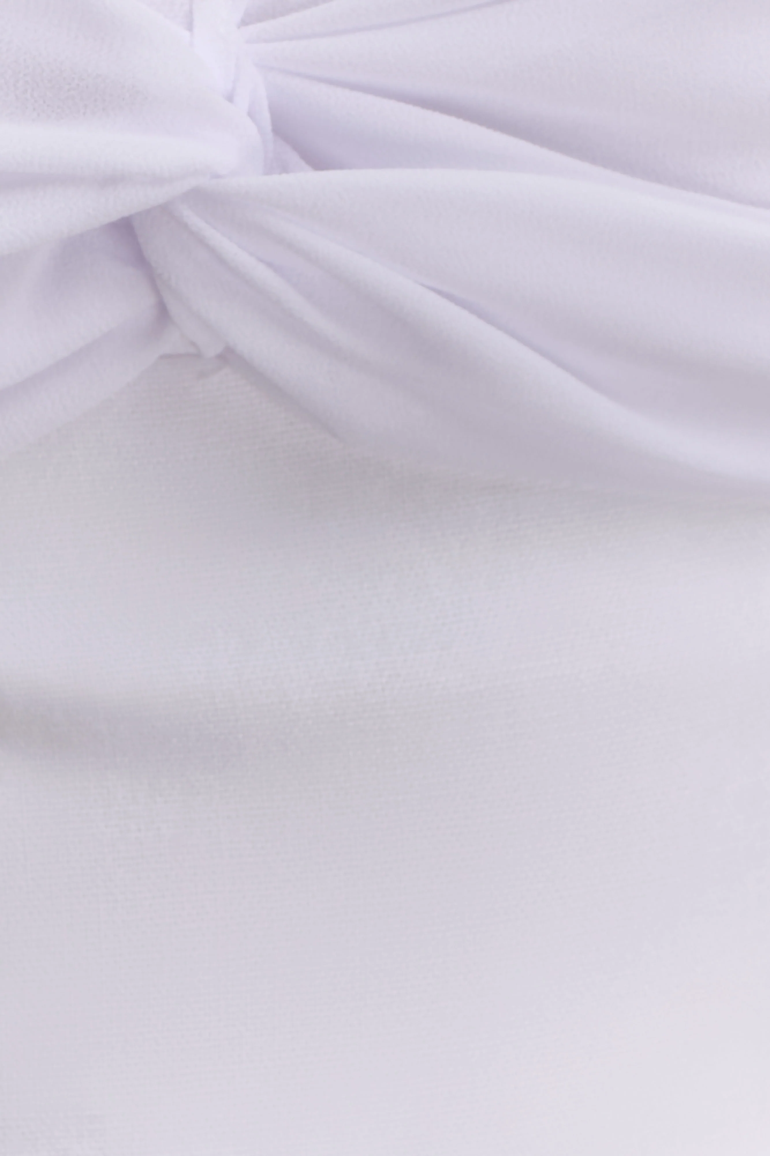 Talia Chiffon And Linen Halter Top - White - Image 9