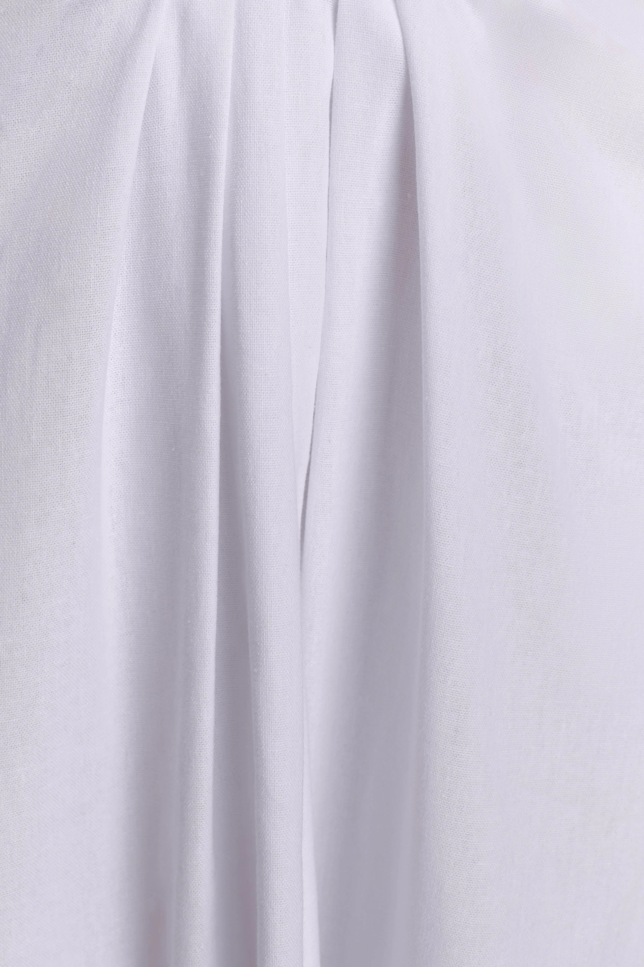 Talia Draped Linen Midi Skirt - White - Image 6