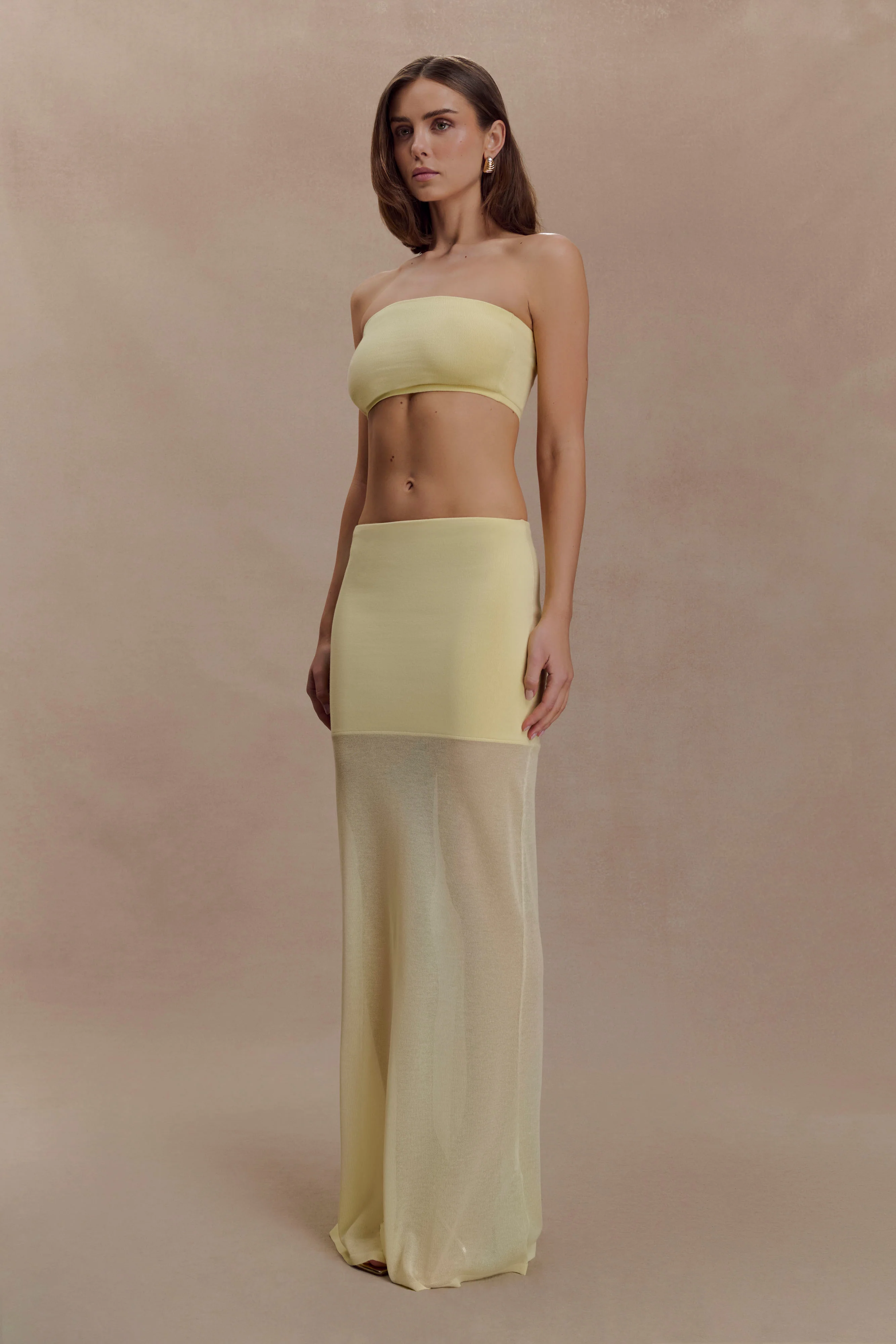 Tanyel Knit Bandeau Top - Lemon - Image 4