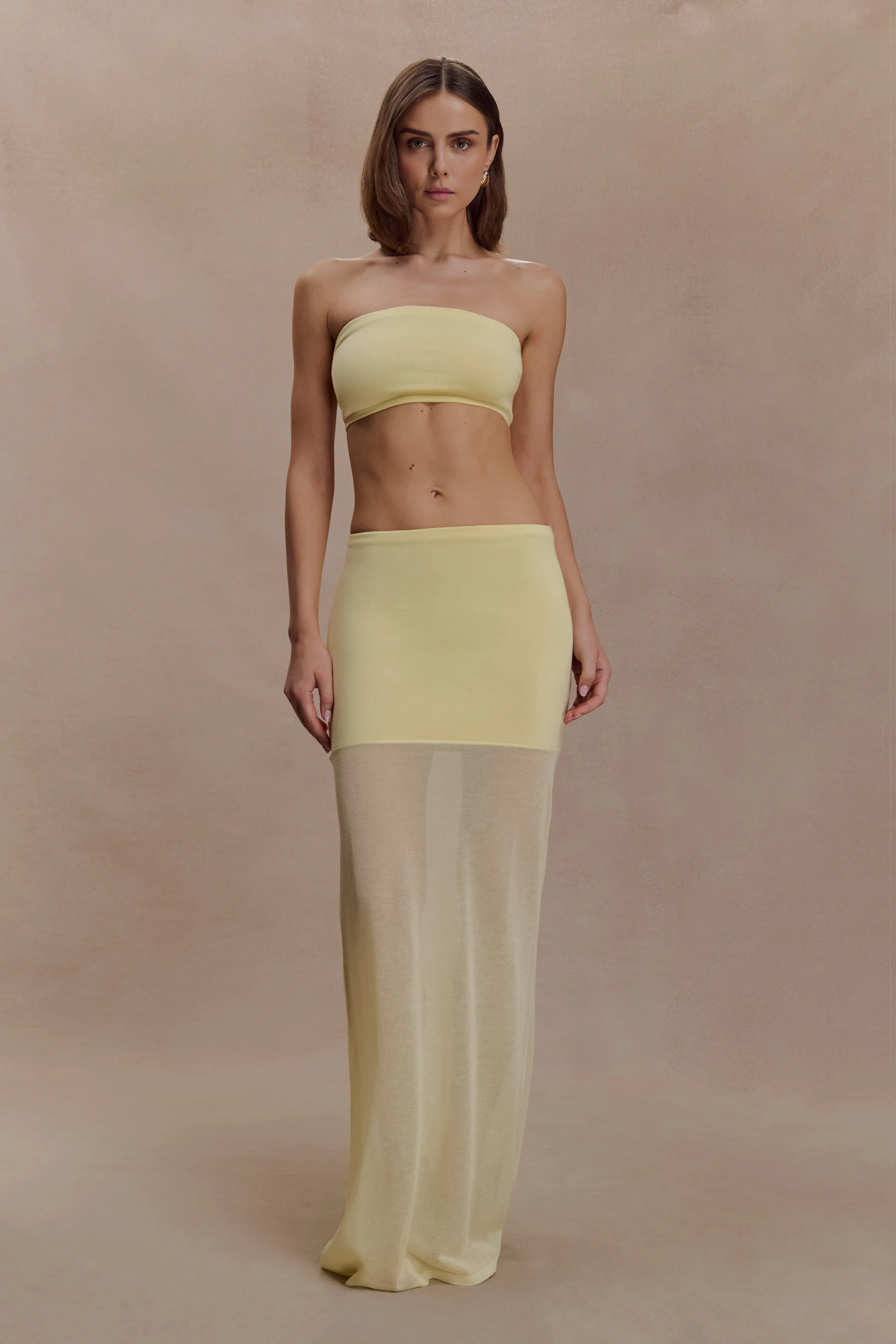 Tanyel Knit Bandeau Top - Lemon - Image 6