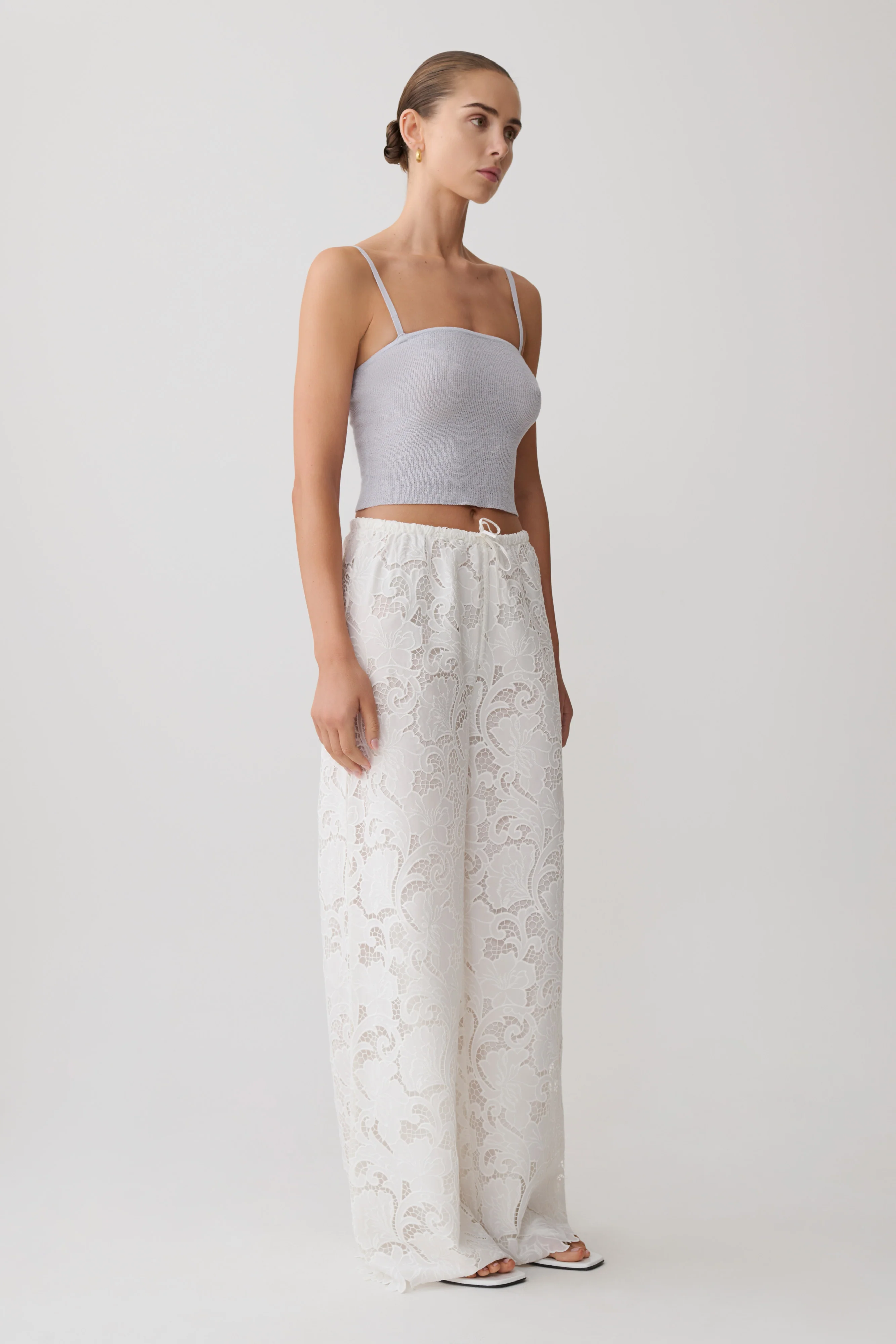 Tessa Broderie Straight Leg Pants - White - Image 8