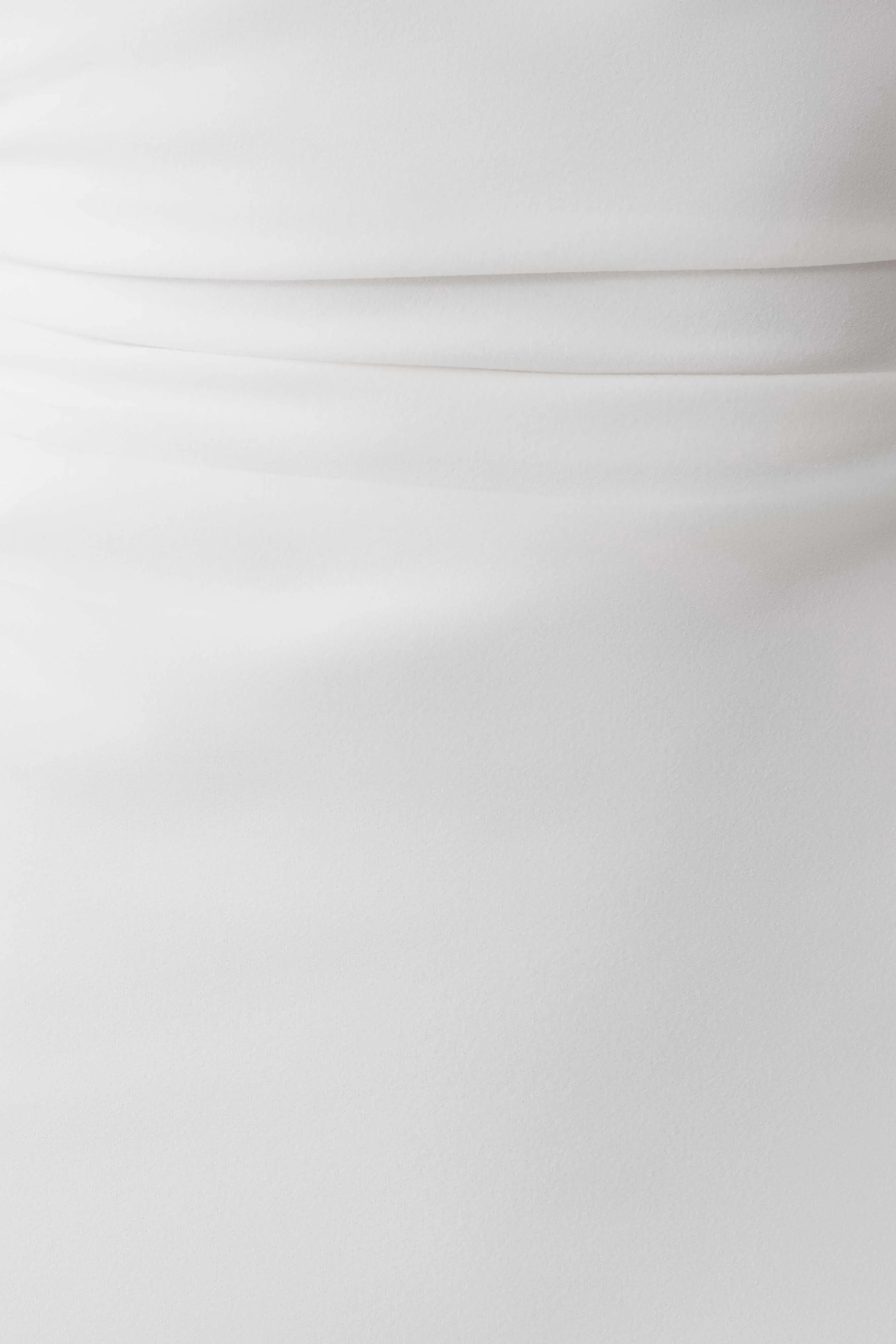 Thalyn Crepe Maxi Dress With Split - White - Image 7