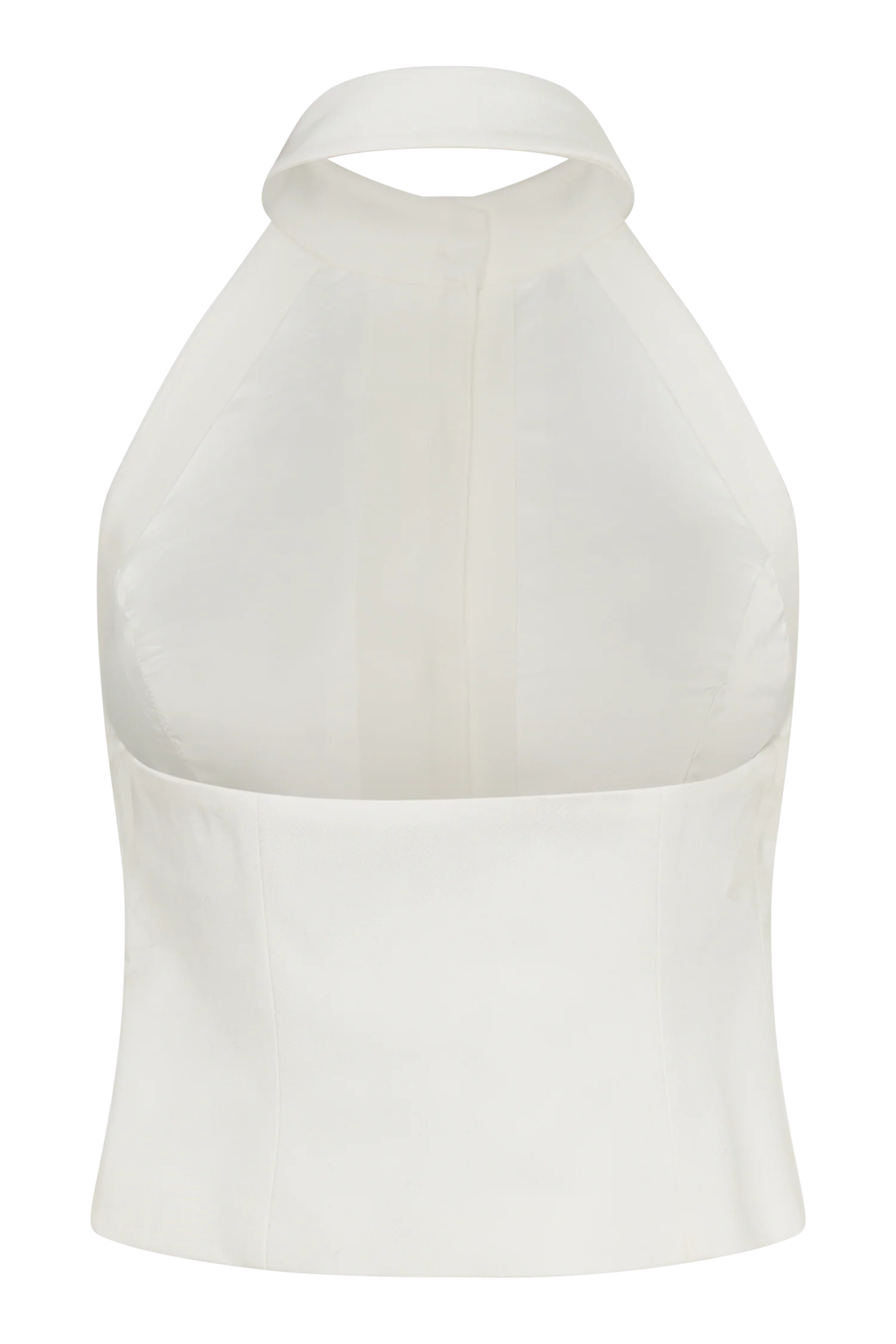 Tiara Halter Neck Suiting Top - White - Image 6