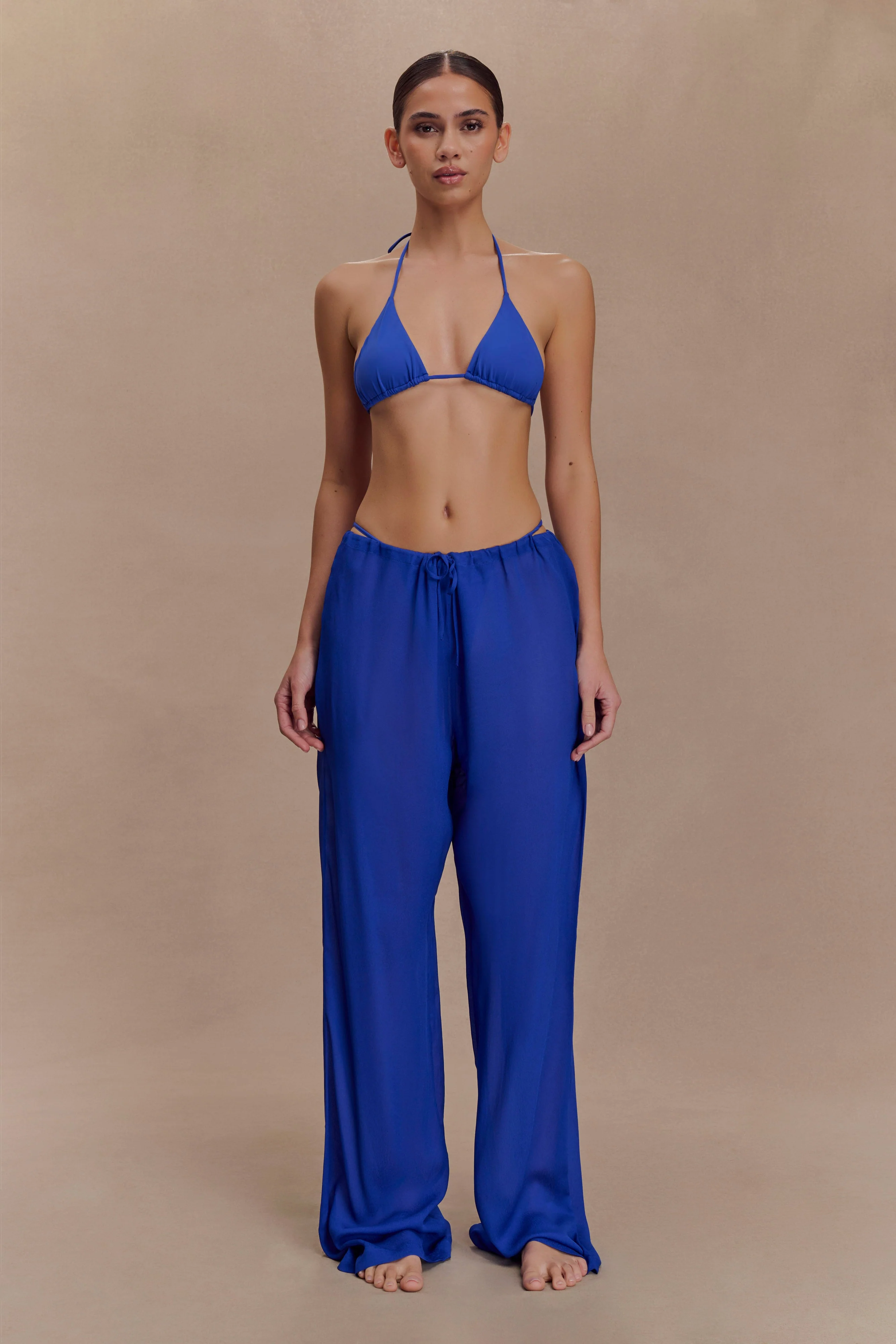 Tonya Sheer Straight Leg Pant - Cobalt Blue - Image 2