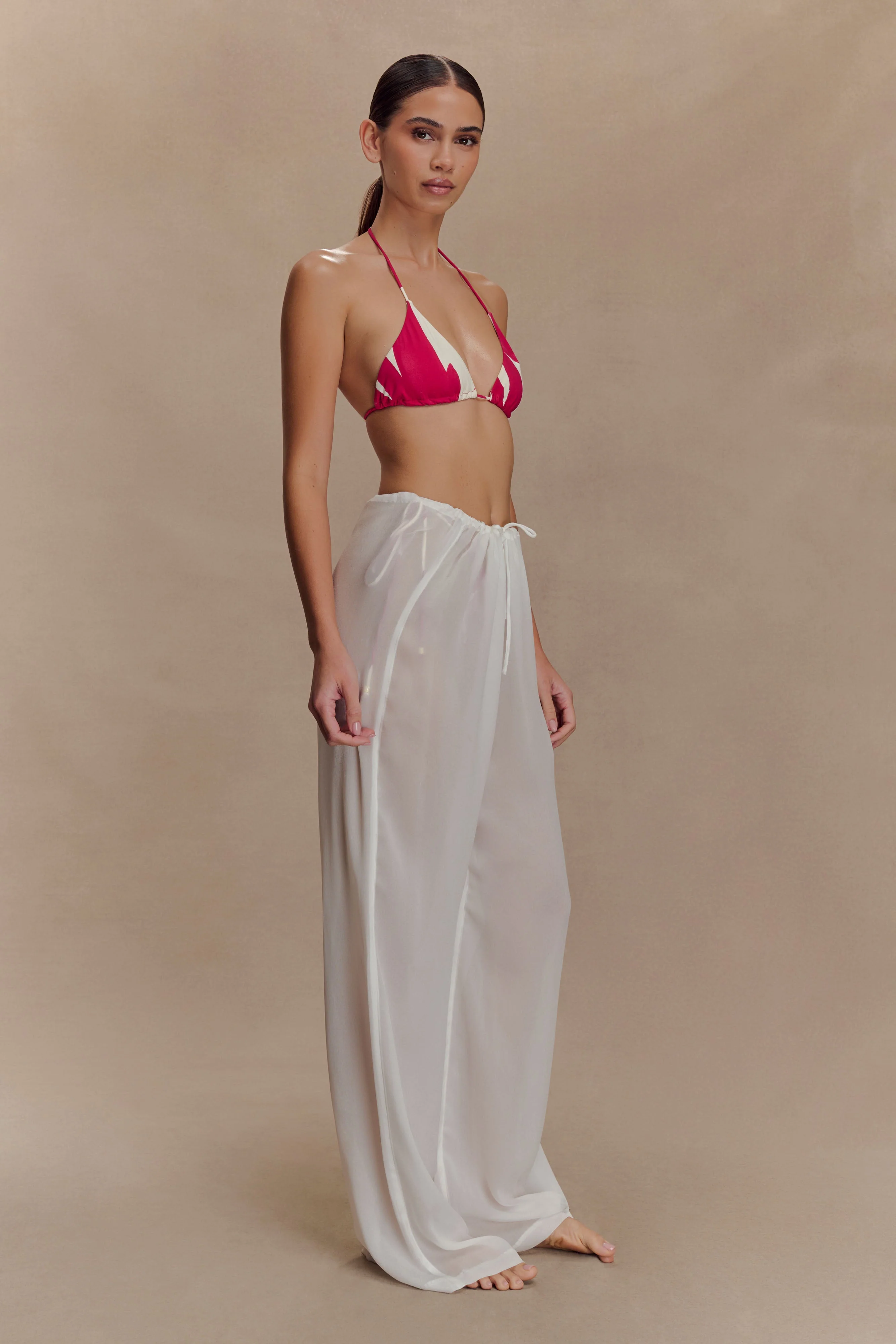 Tonya Sheer Straight Leg Pant - Ivory - Image 5