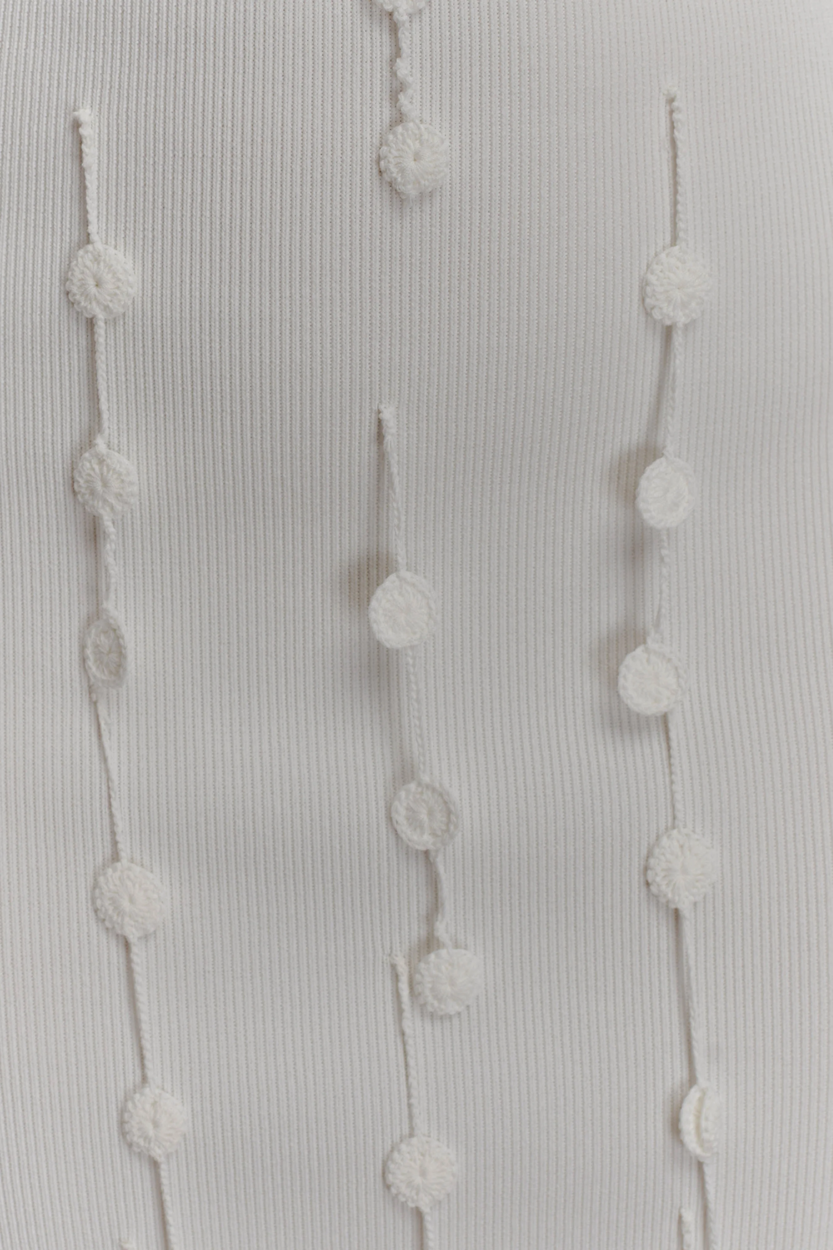 Tove Hand Knit Flower Mini Dress - White - Image 5