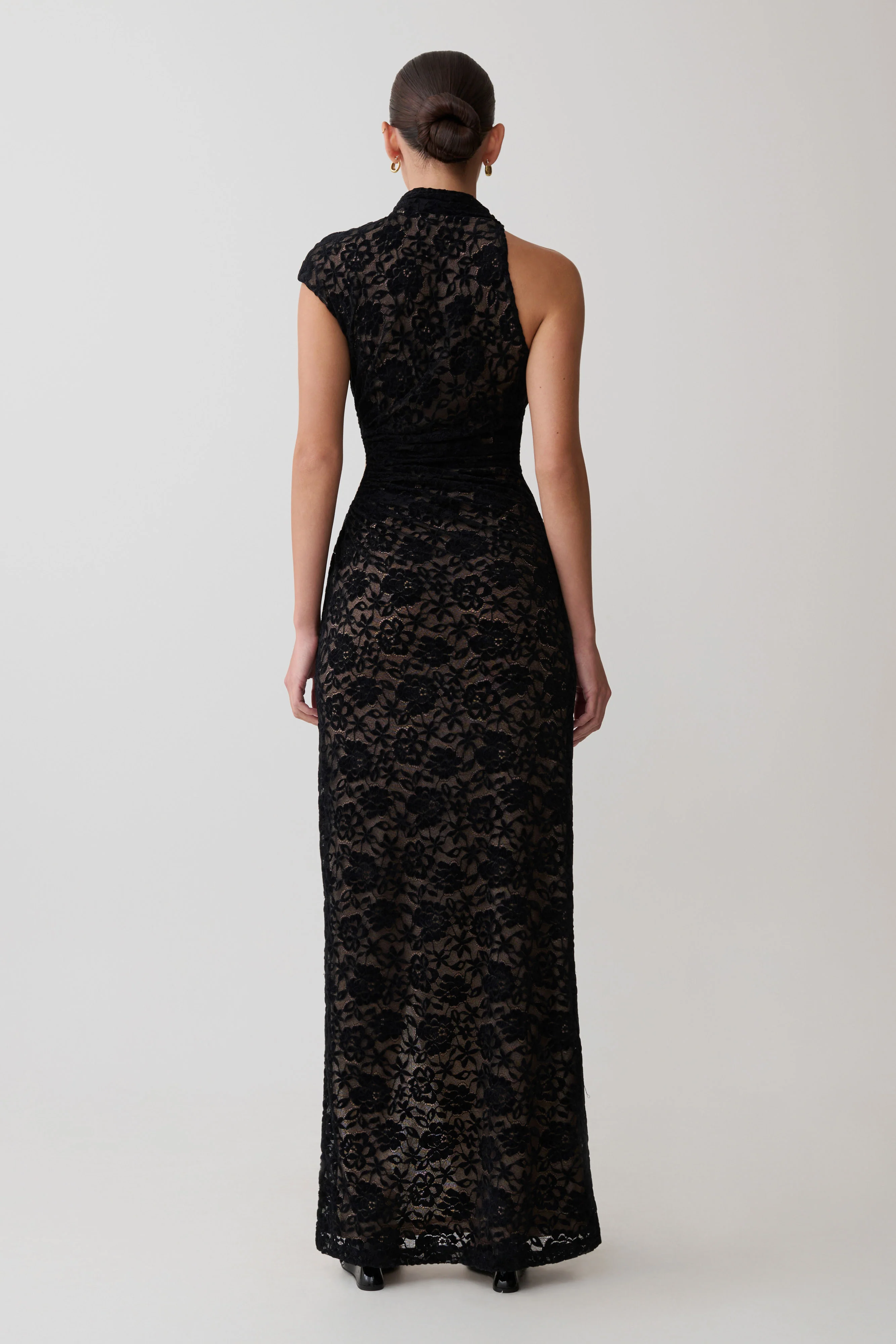 Trinh One Shoulder Maxi Dress - Black - Image 2