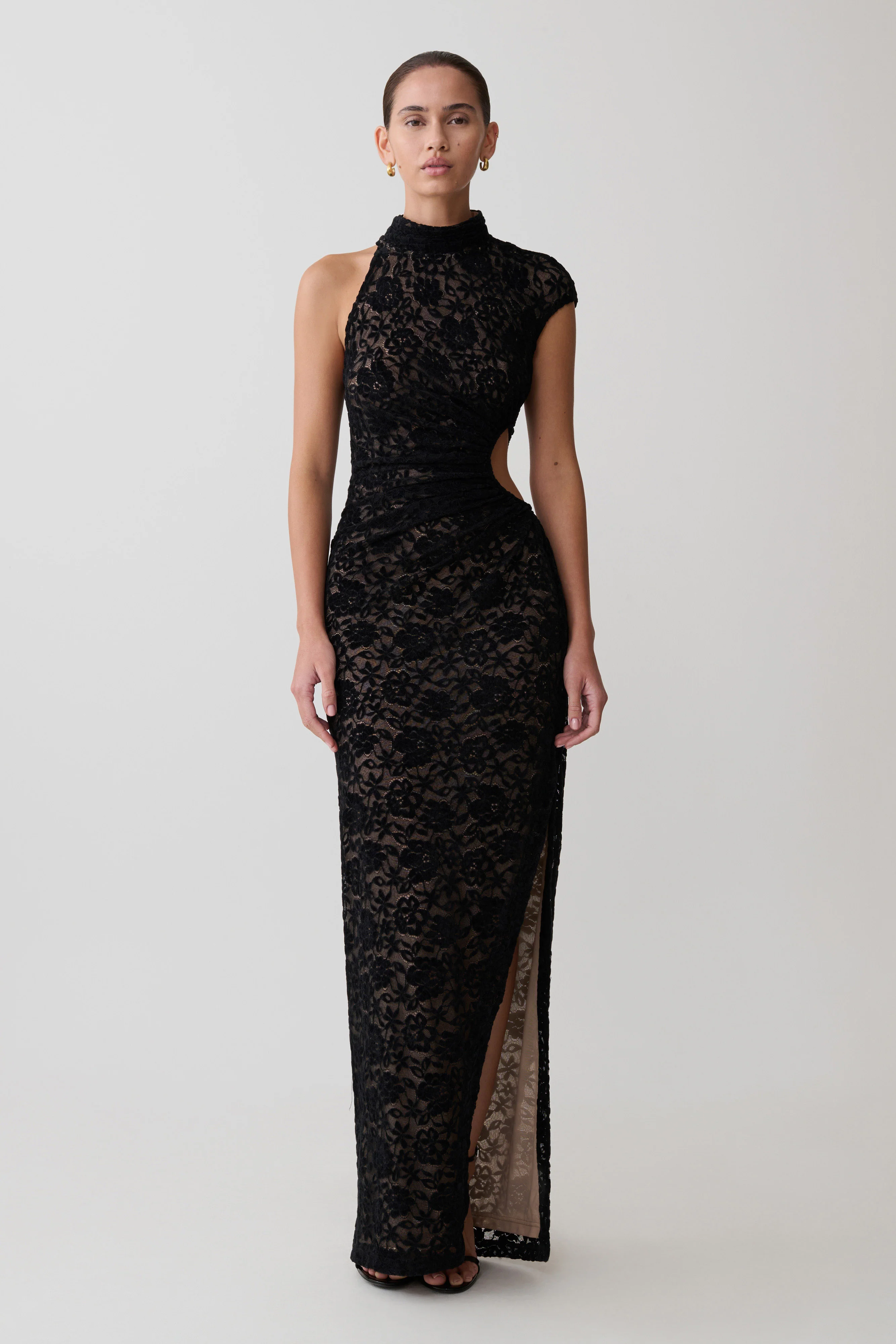 Trinh One Shoulder Maxi Dress - Black - Image 4