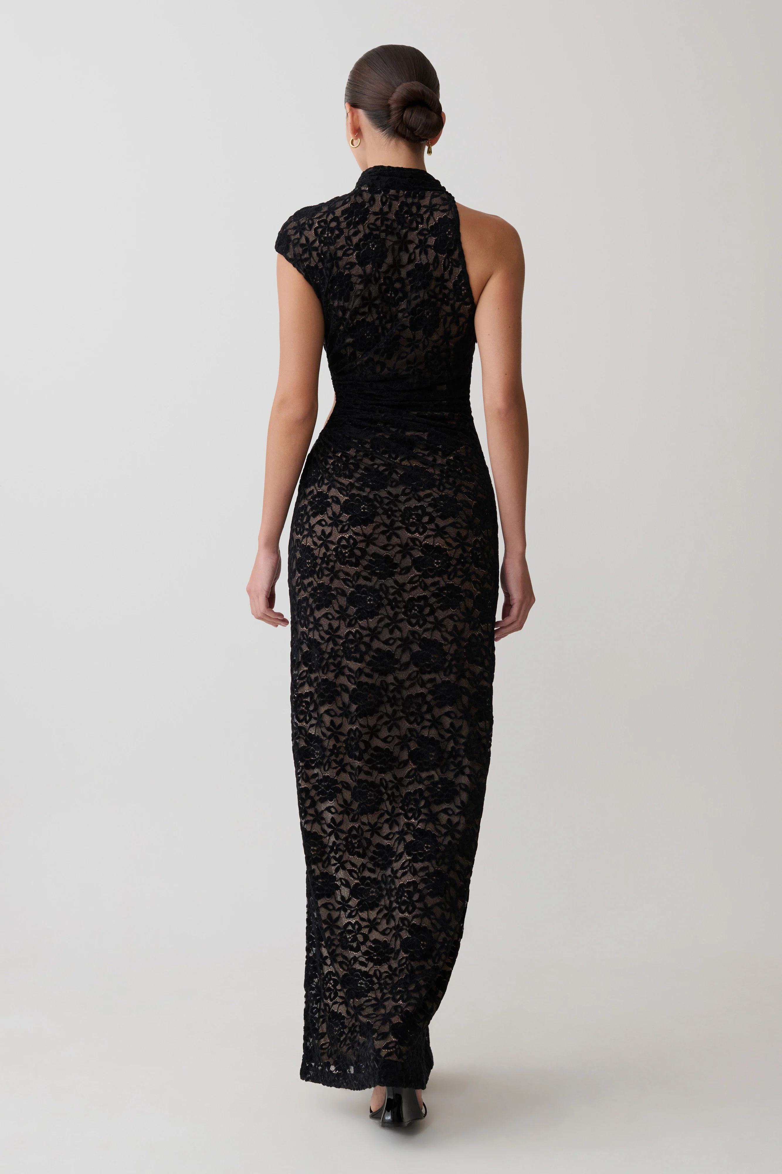 Trinh One Shoulder Maxi Dress - Black - Image 5