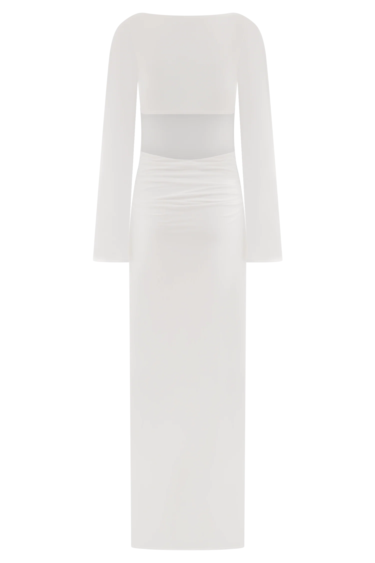 Vienna Slinky Cut Out Maxi Dress - White - Image 6