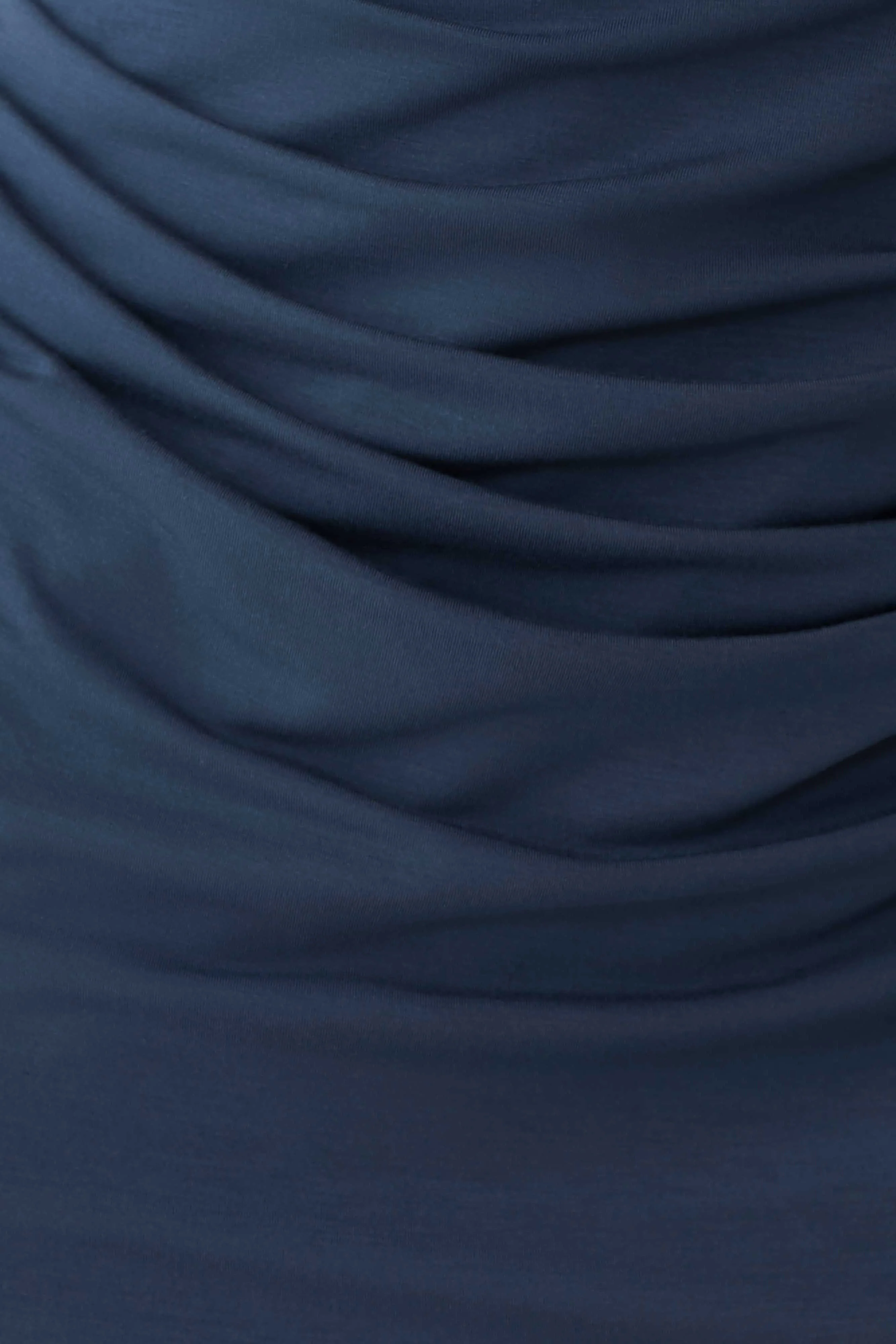 Vina Gathered Jersey Midi Dress - Ink Blue - Image 4
