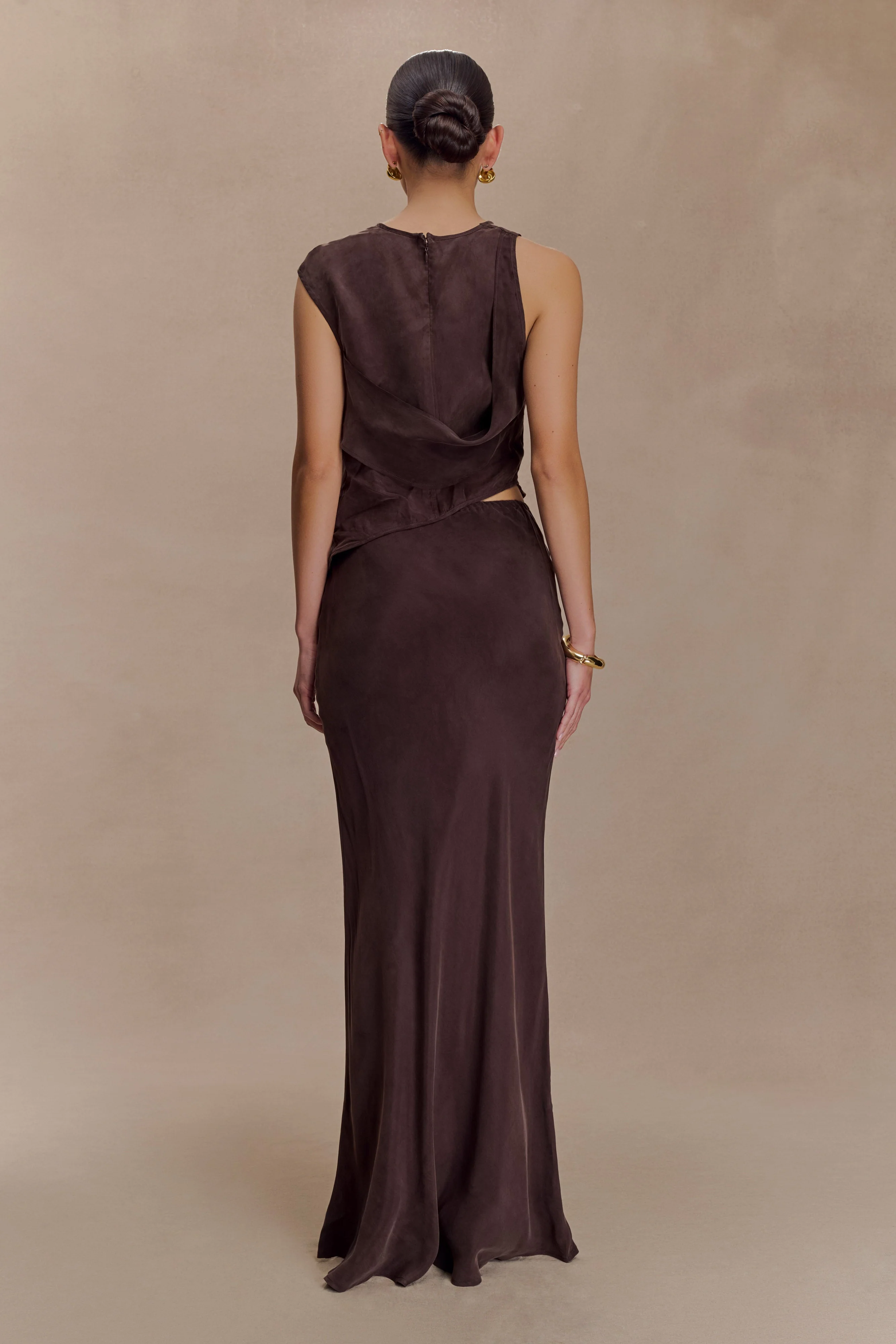 Violeta Maxi Skirt - Dark Chocolate - Image 4