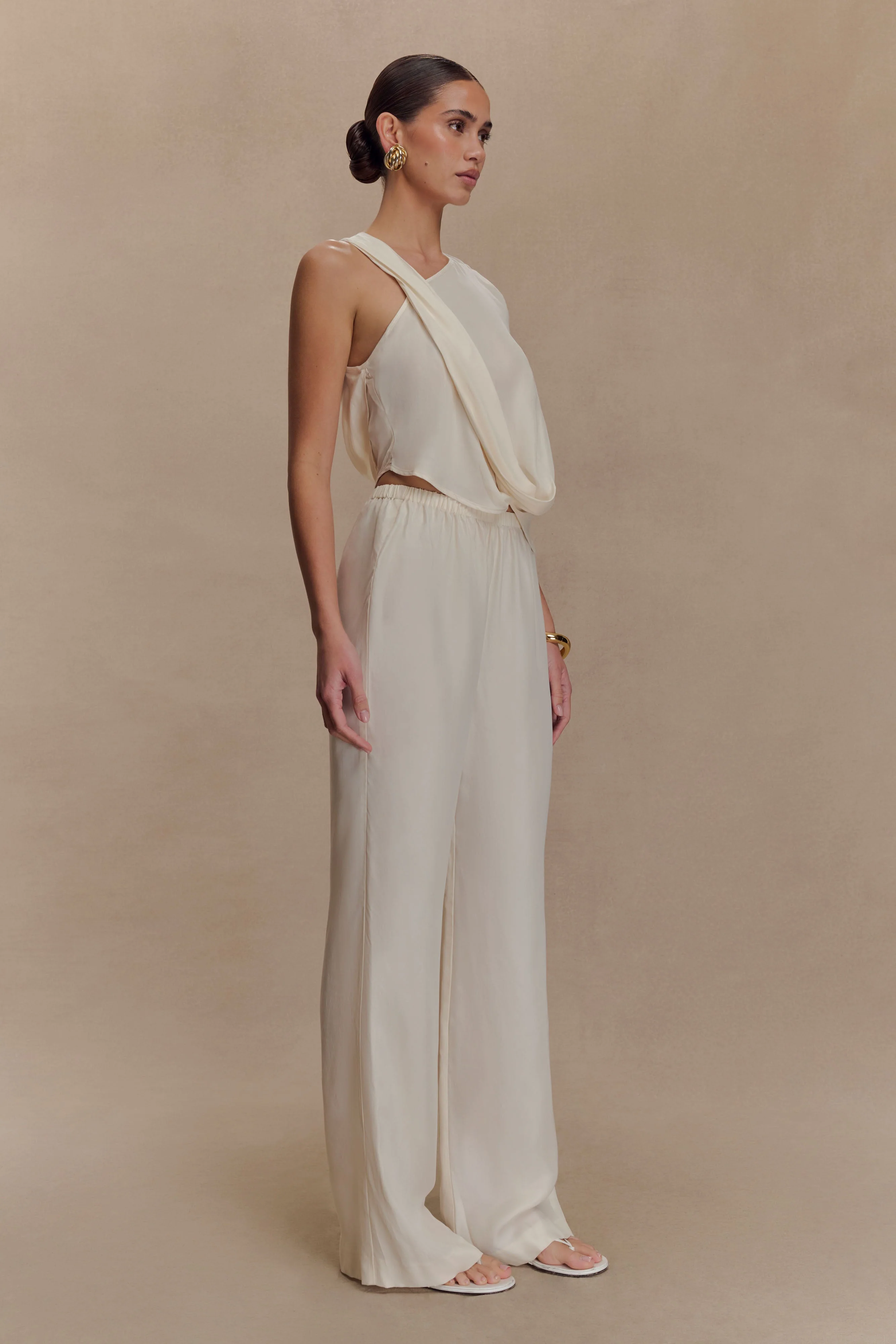 Violeta Straight Leg Pant - Ivory - Image 3