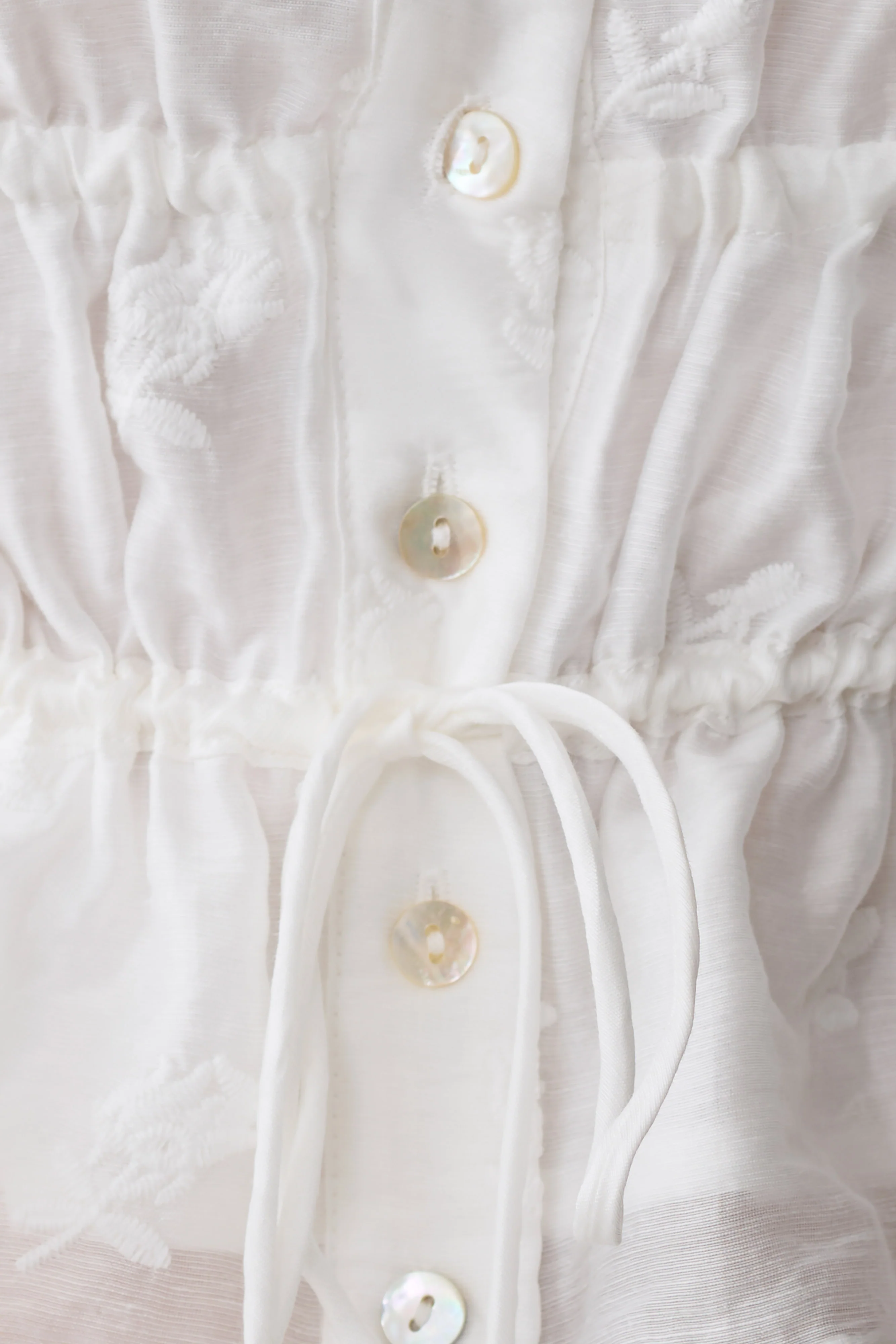 Vivian Embroidered Sleeveless Top - White - Image 7