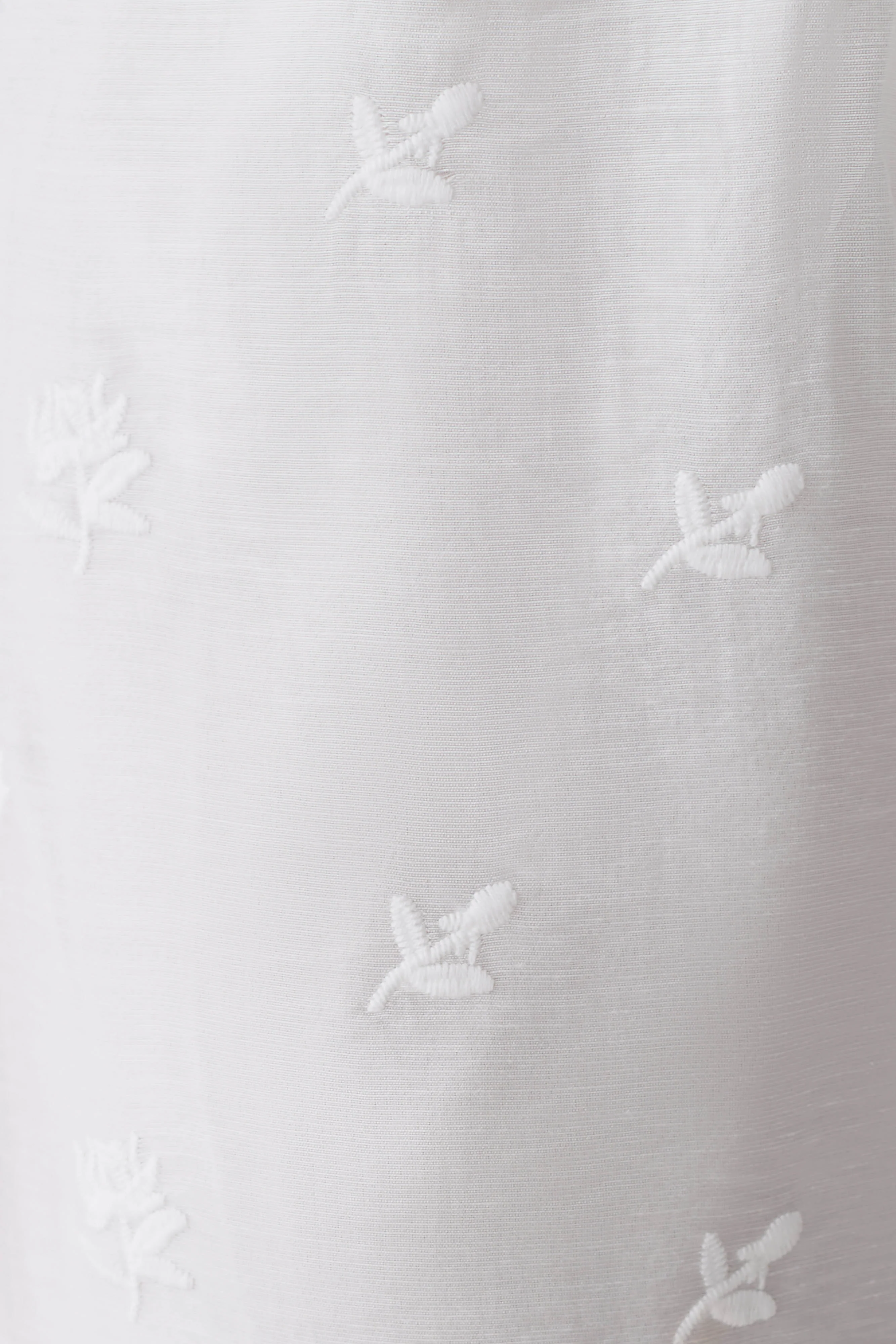 Vivian Tie Waist Embroidered Pant - White - Image 6