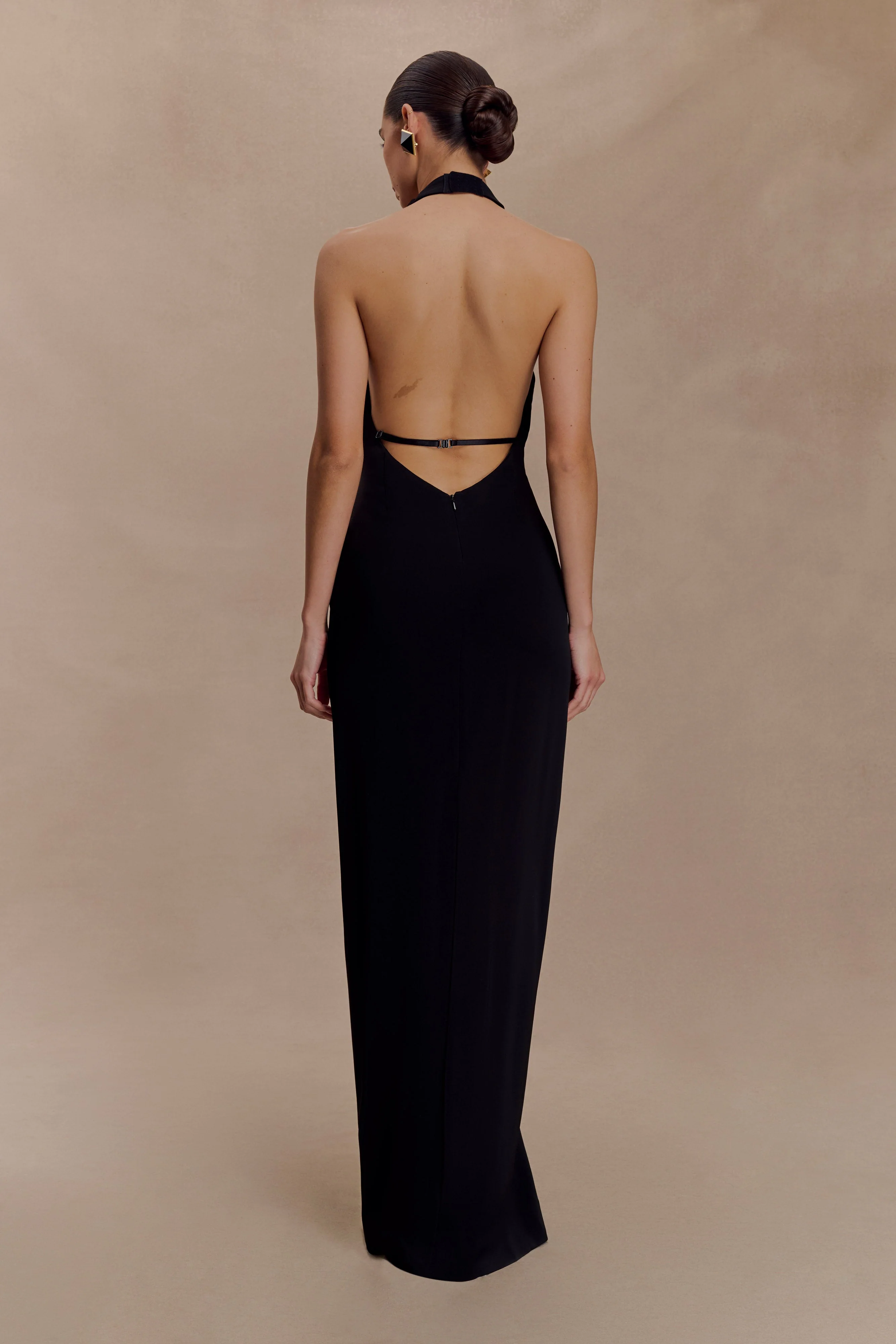 Vivianne Low Neck Maxi Dress - Black - Image 6