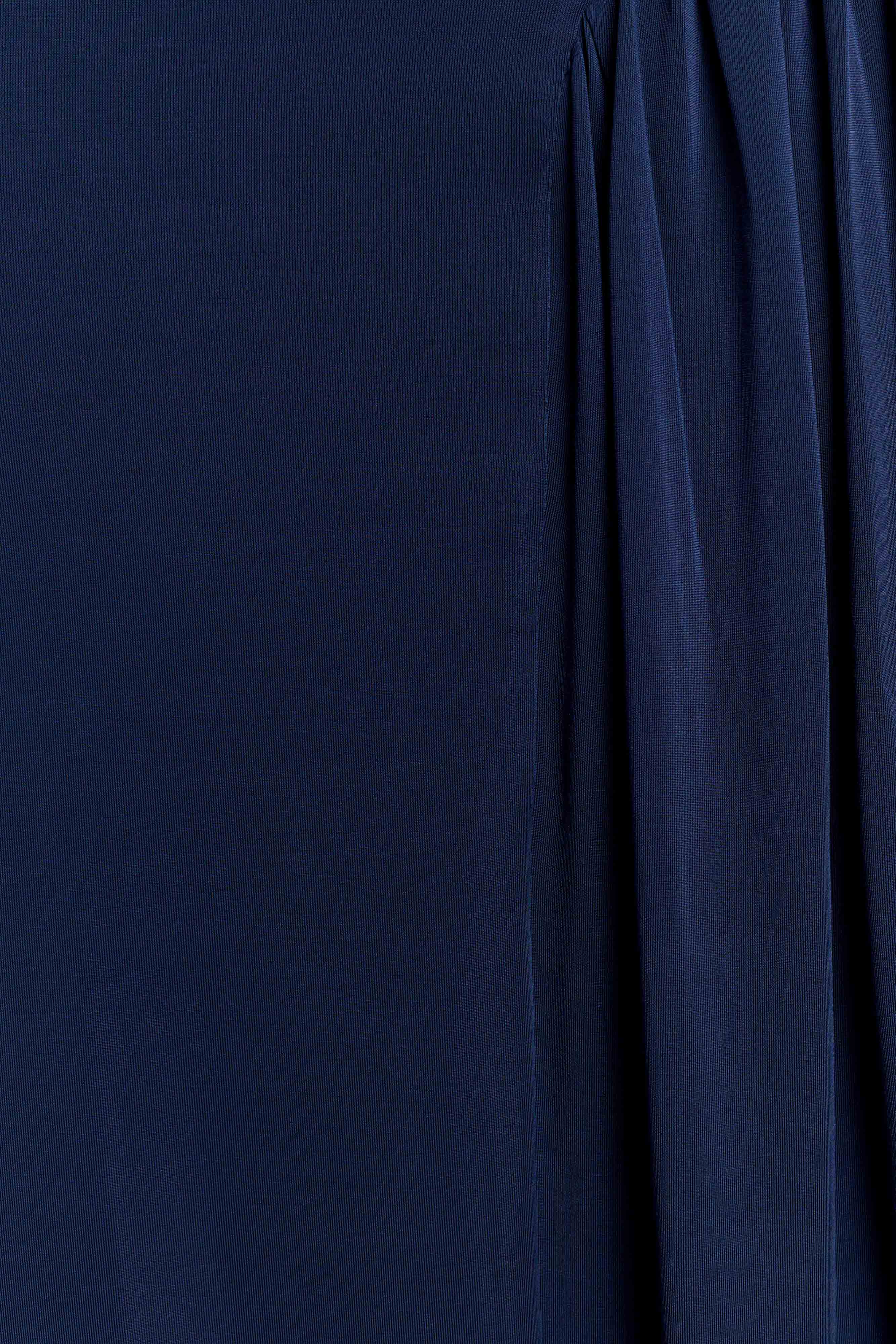 Vivica Slinky Gathered Maxi Skirt - Midnight Navy - Image 5