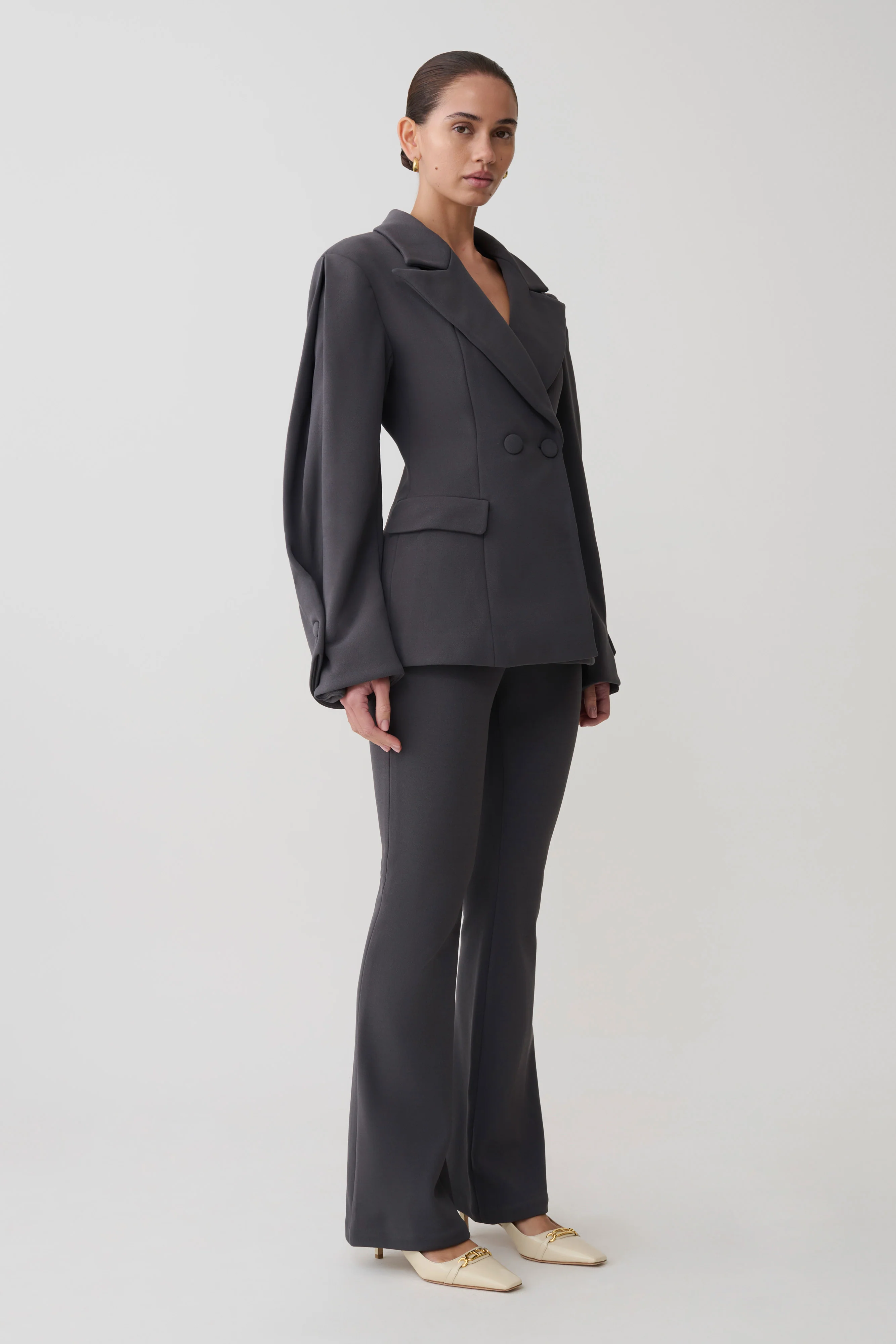 Wesley Structured Blazer - Charcoal Shadow - Image 6