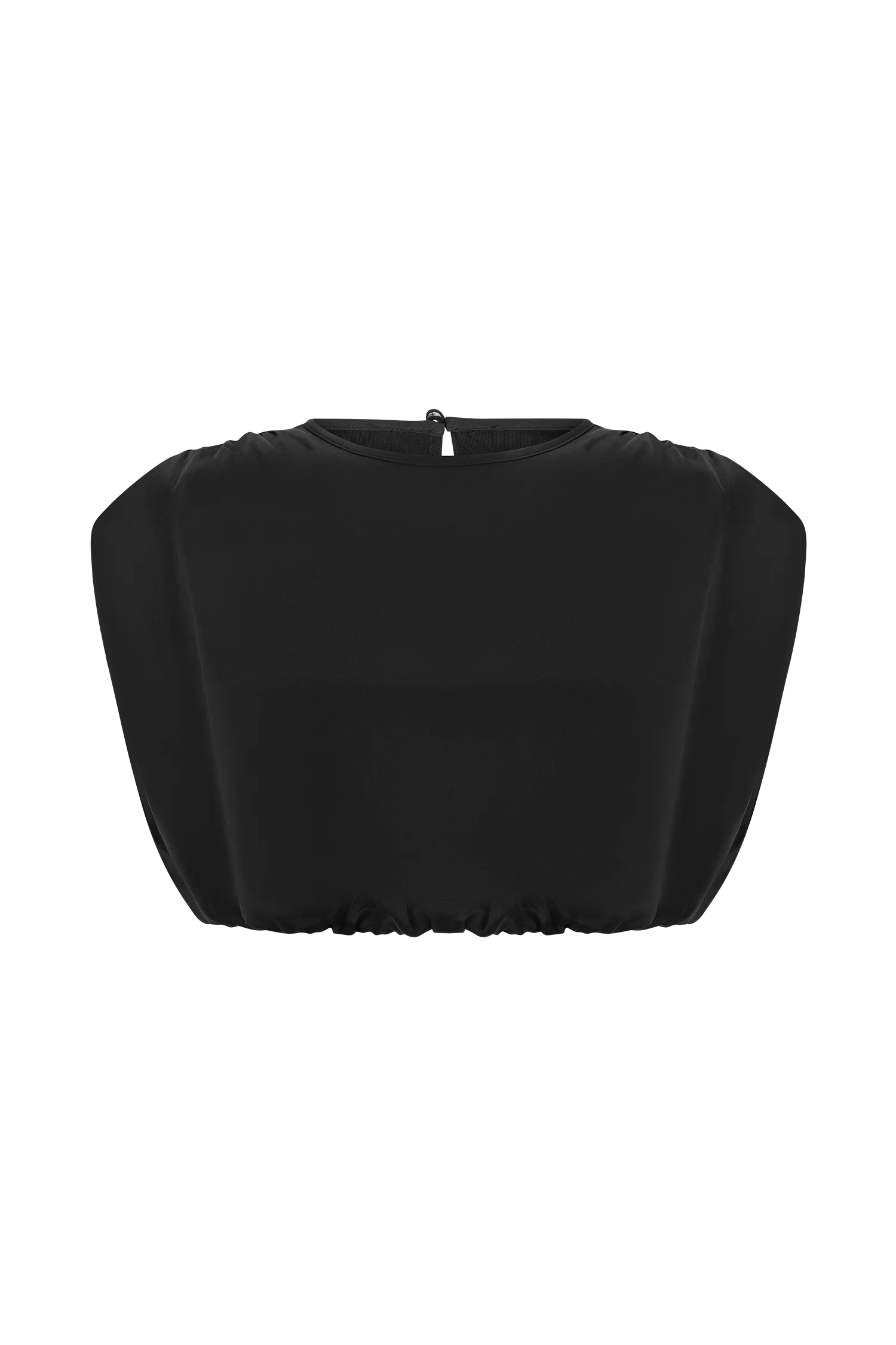 Zendaya Silk Crop Top - Black - Image 12