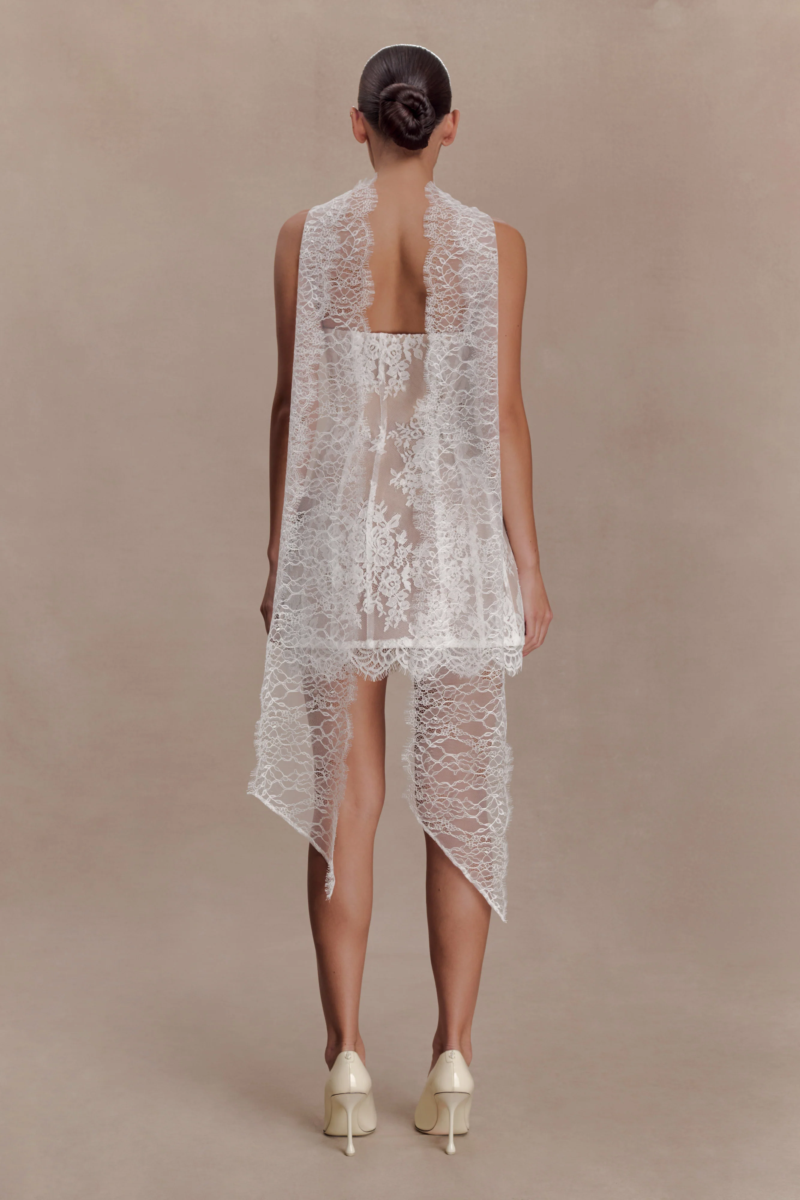 Zoey Lace Scarf - Ivory - Image 3